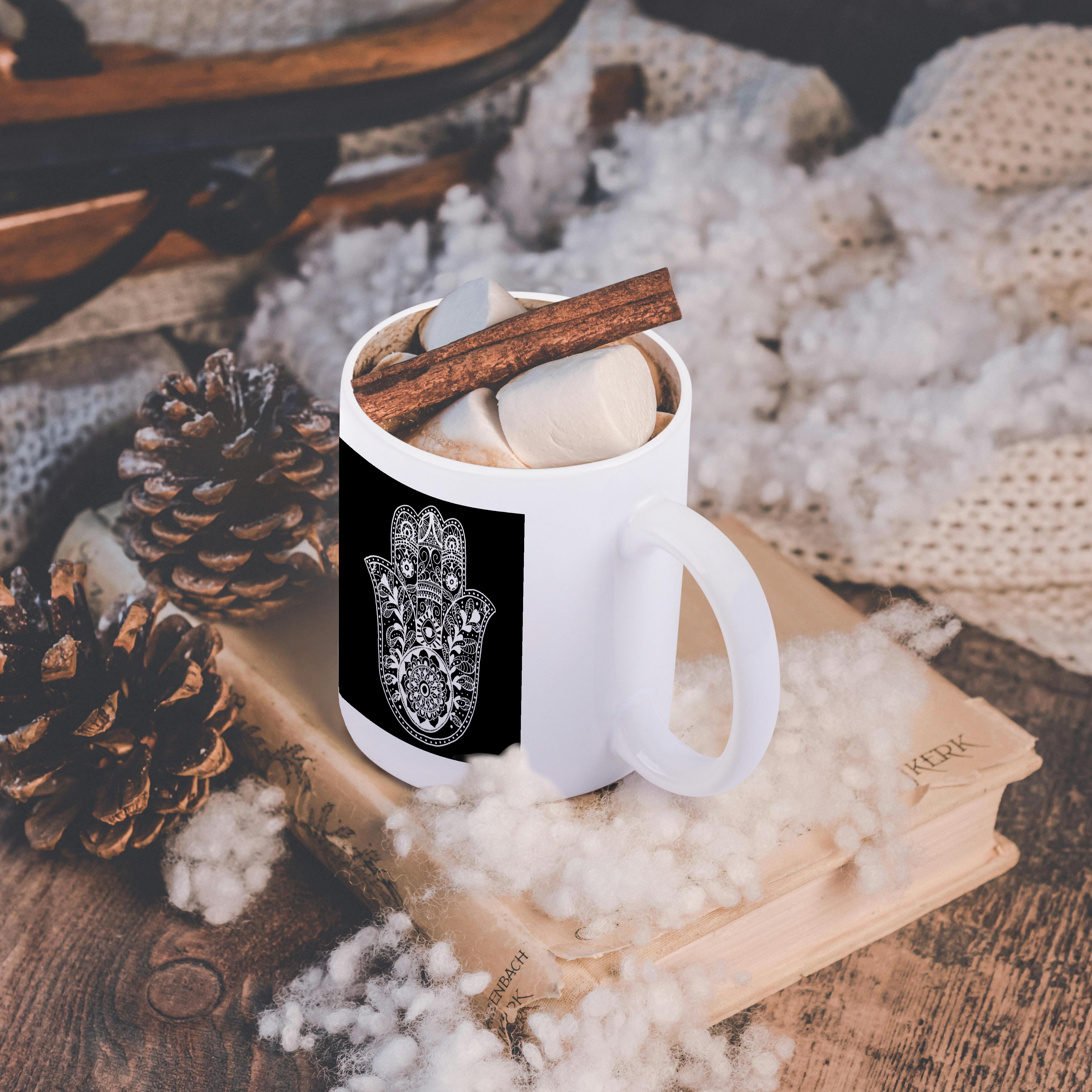 3dRose, Black and White Hamsa, Mug - Picture 33 of 99