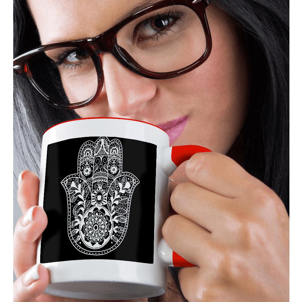 3dRose, Black and White Hamsa, Mug - Picture 9 of 99