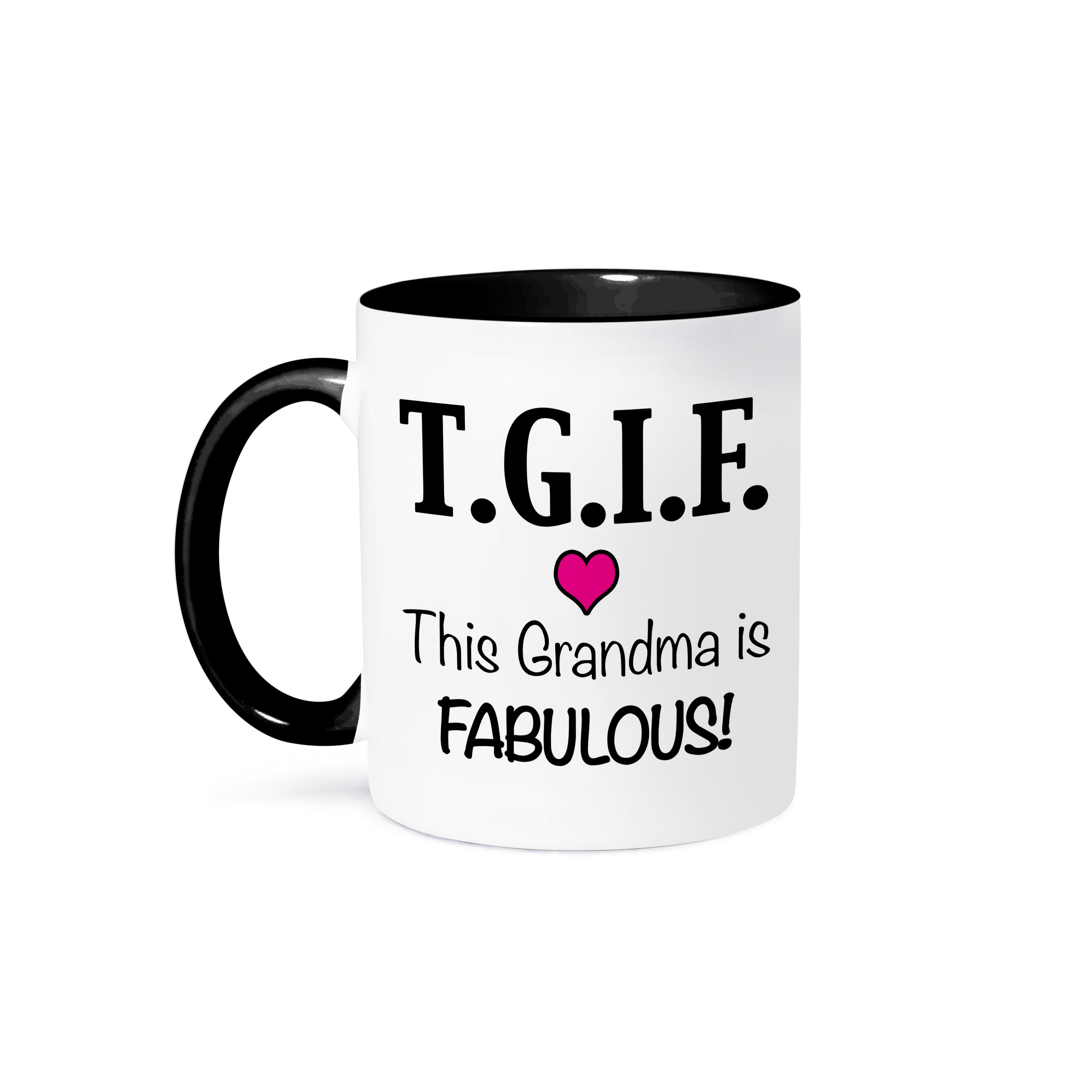 3dRose, TGIF This Grandma is Fabulous, Pink, Mug - Bild 22 von 99