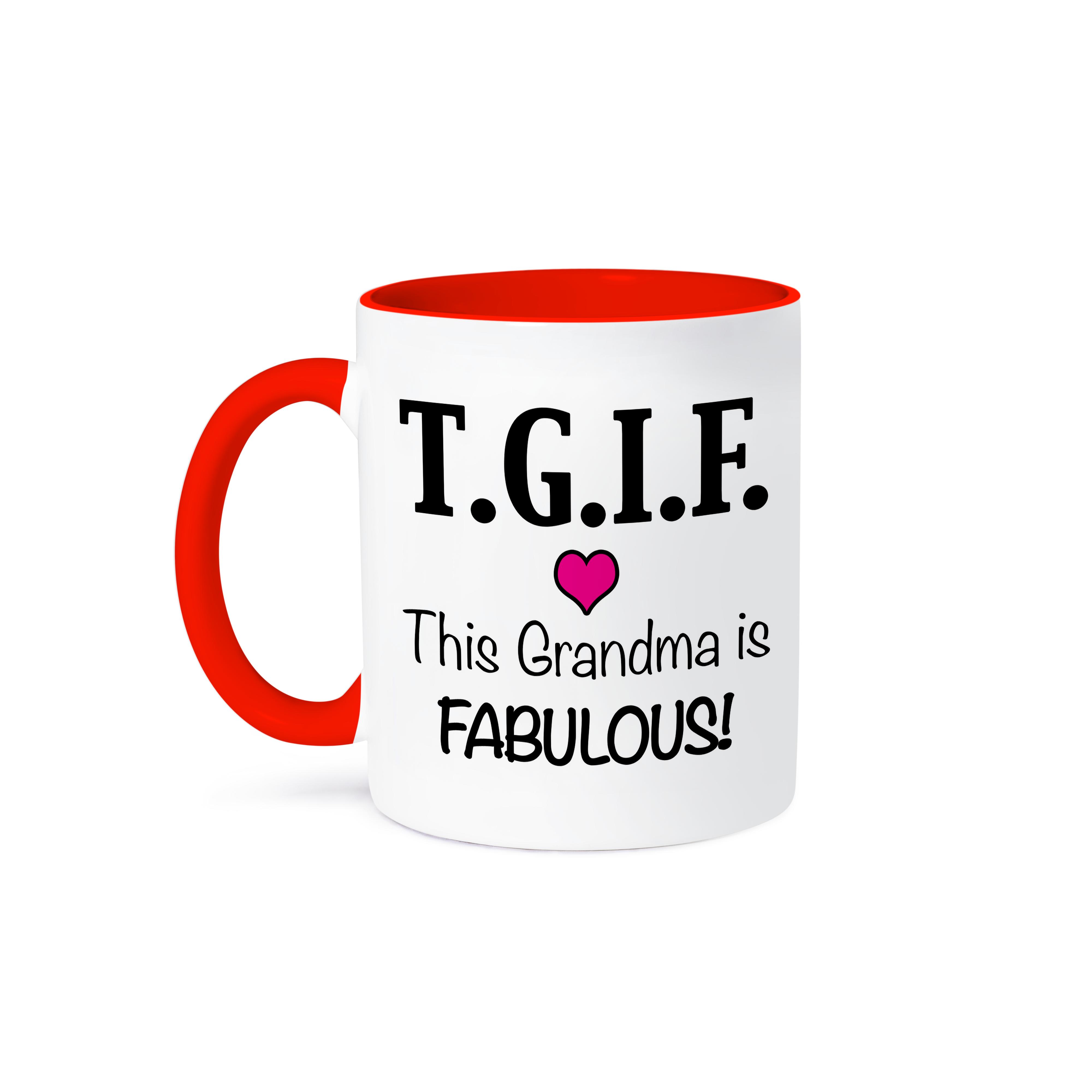 3dRose, TGIF This Grandma is Fabulous, Pink, Mug - Bild 29 von 99