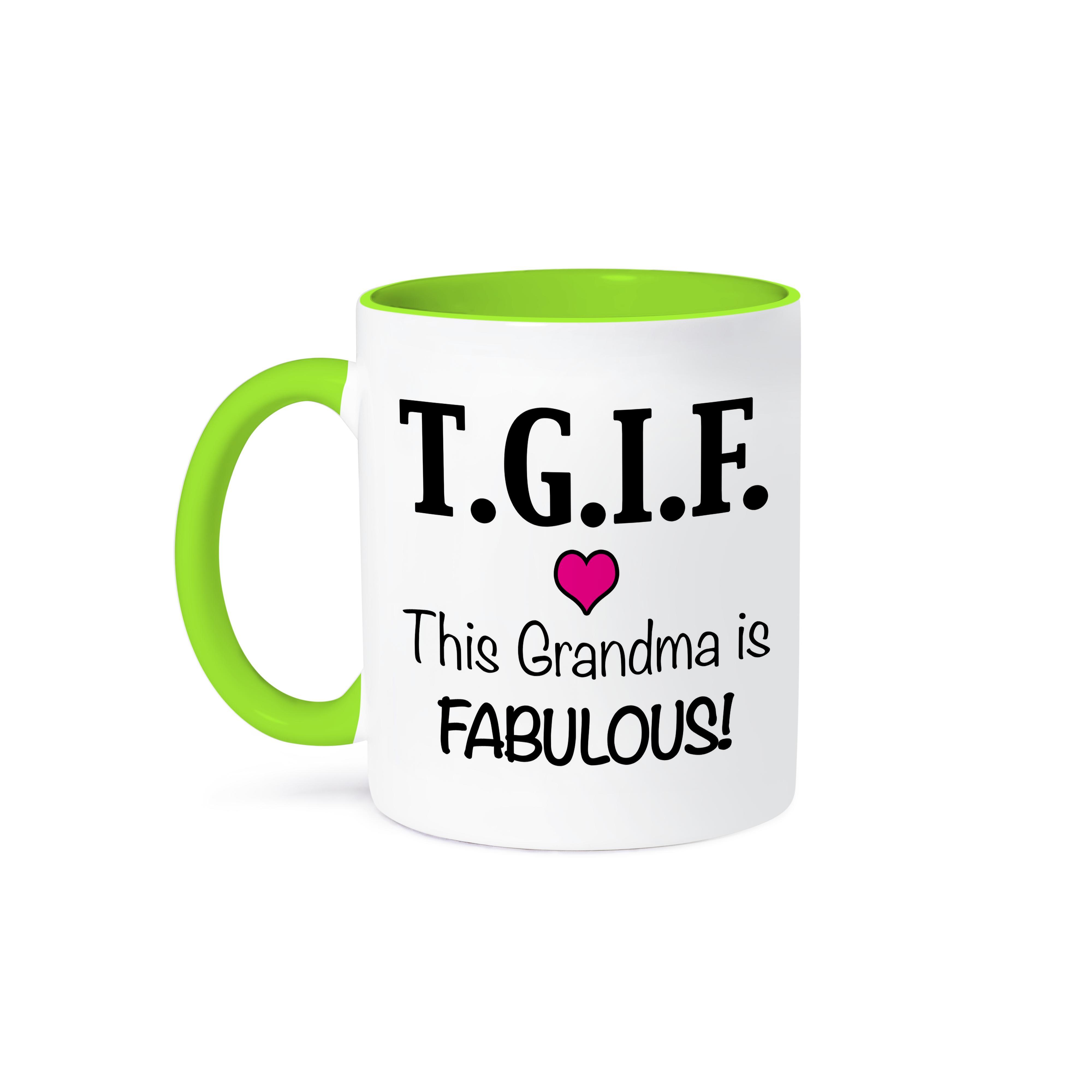 3dRose, TGIF This Grandma is Fabulous, Pink, Mug - Bild 36 von 99