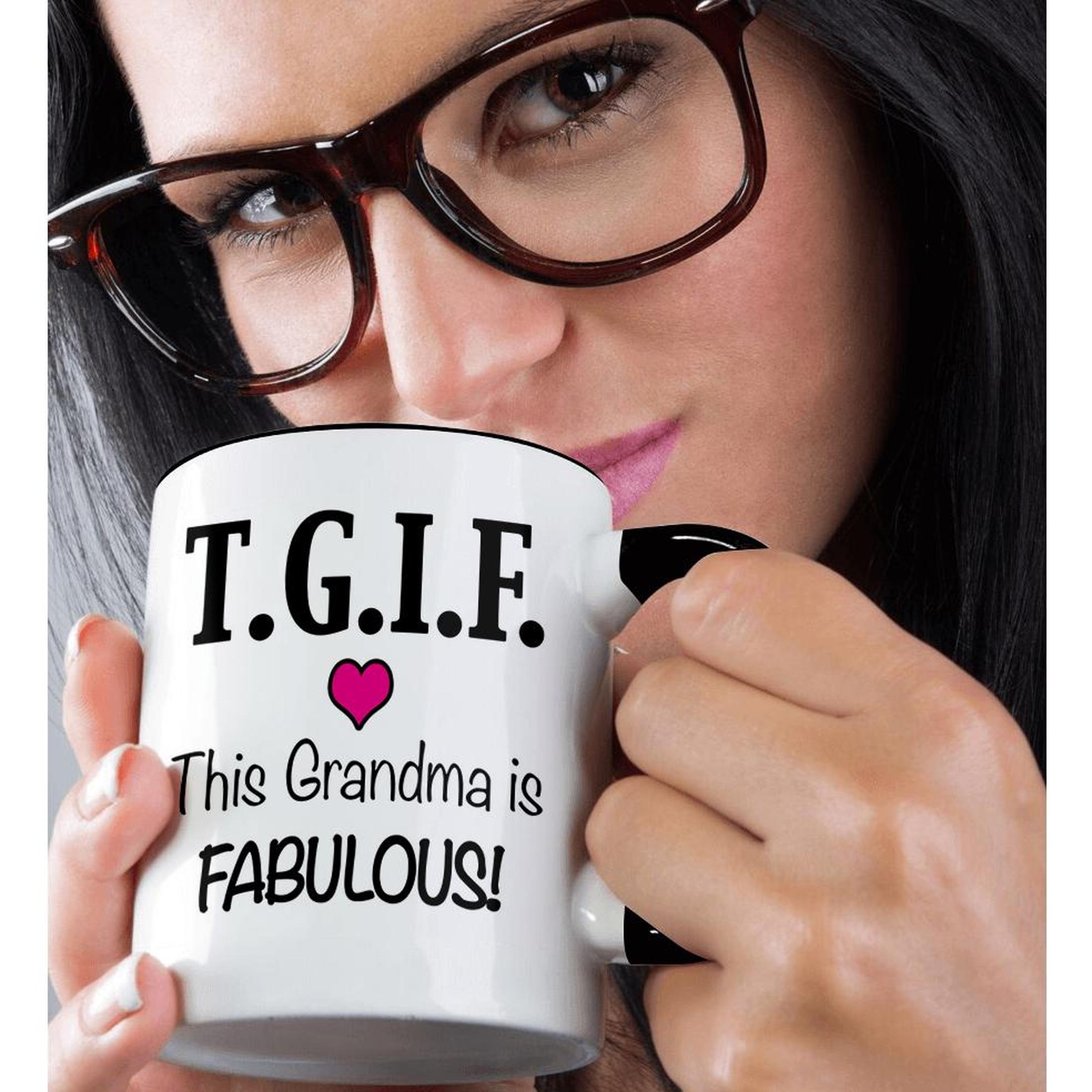 3dRose, TGIF This Grandma is Fabulous, Pink, Mug - Bild 23 von 99