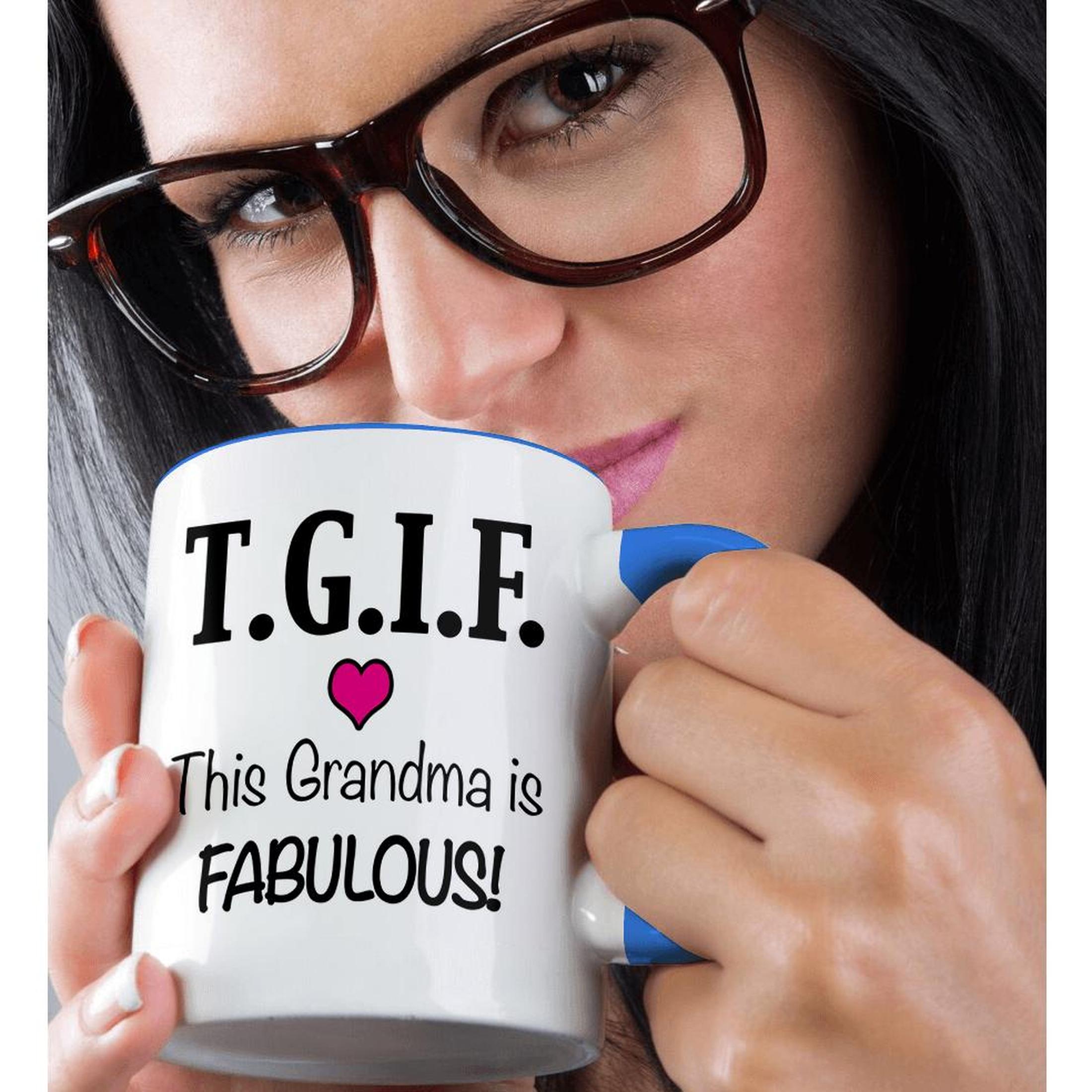 3dRose, TGIF This Grandma is Fabulous, Pink, Mug - Bild 44 von 99
