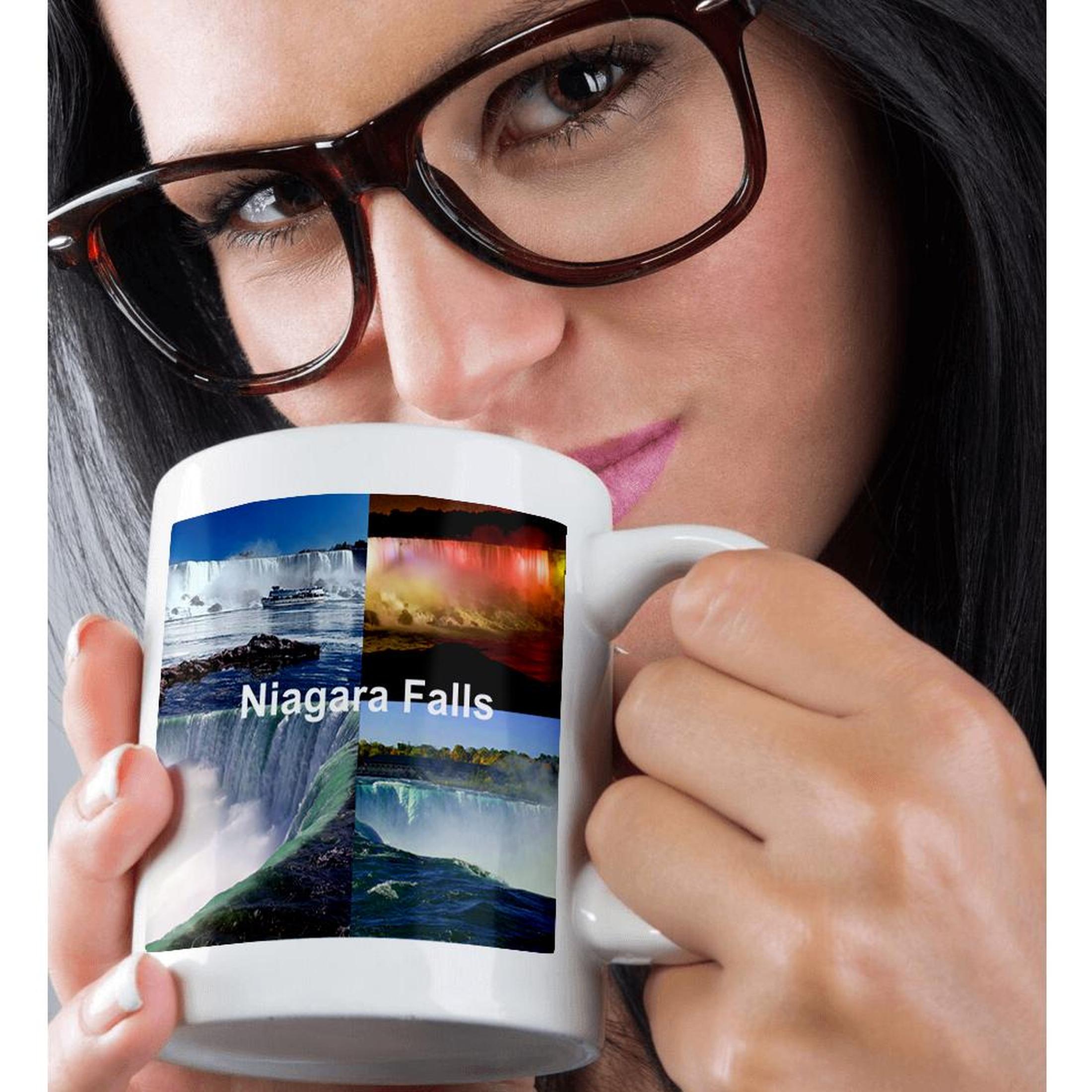 3dRose Sandy Mertens Florida - Niagara Falls Collage - Mugs (mug_21724)