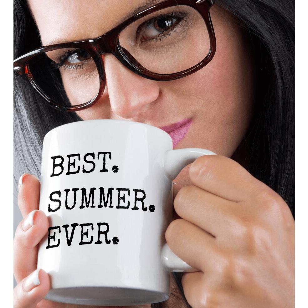 3dRose Xander inspirational quotes - Best Summer ever - Mugs (mug_220024)