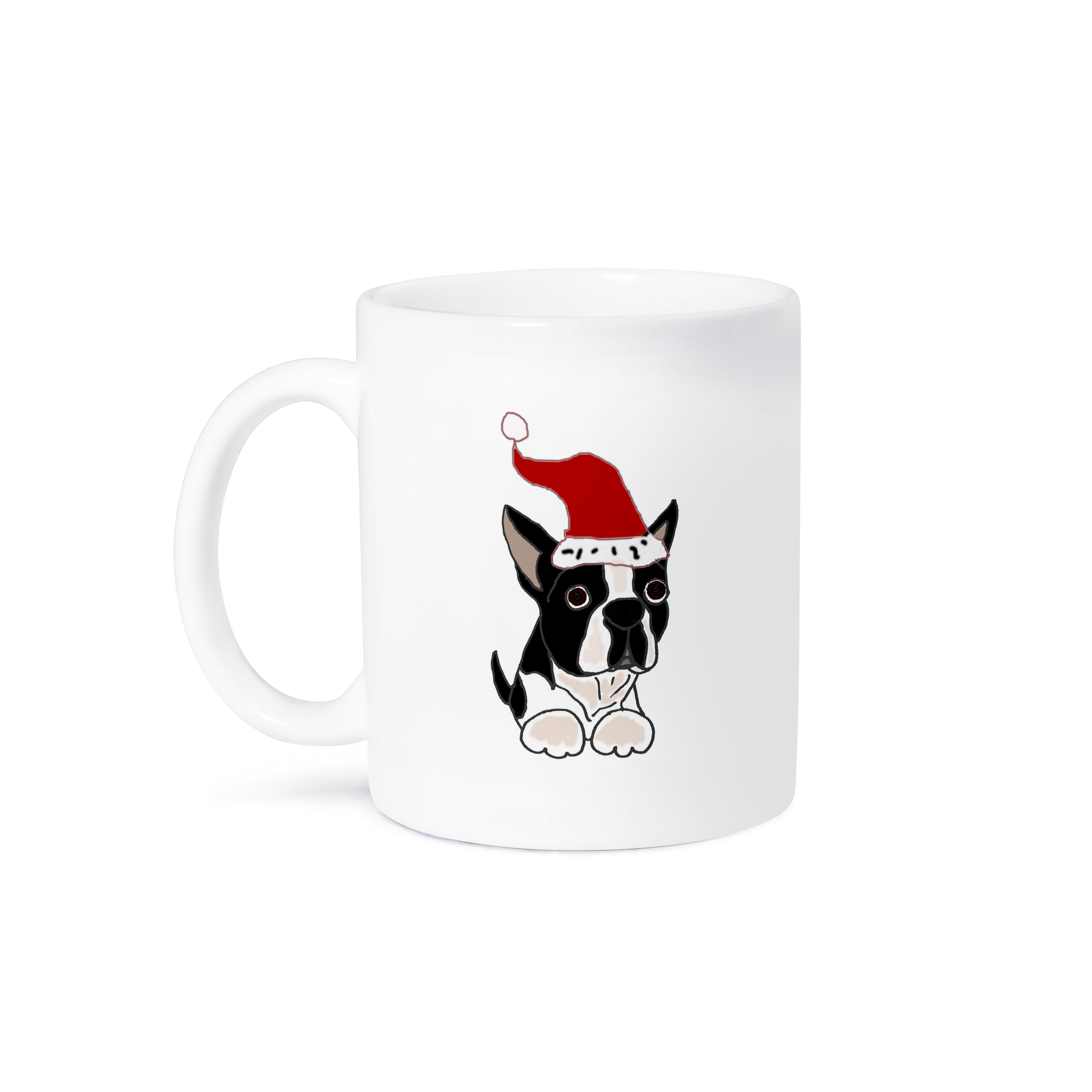 3dRose, lustiger Weihnachts Boston Terrier Hund in Nikolausmütze, Tasse - Bild 15 von 99