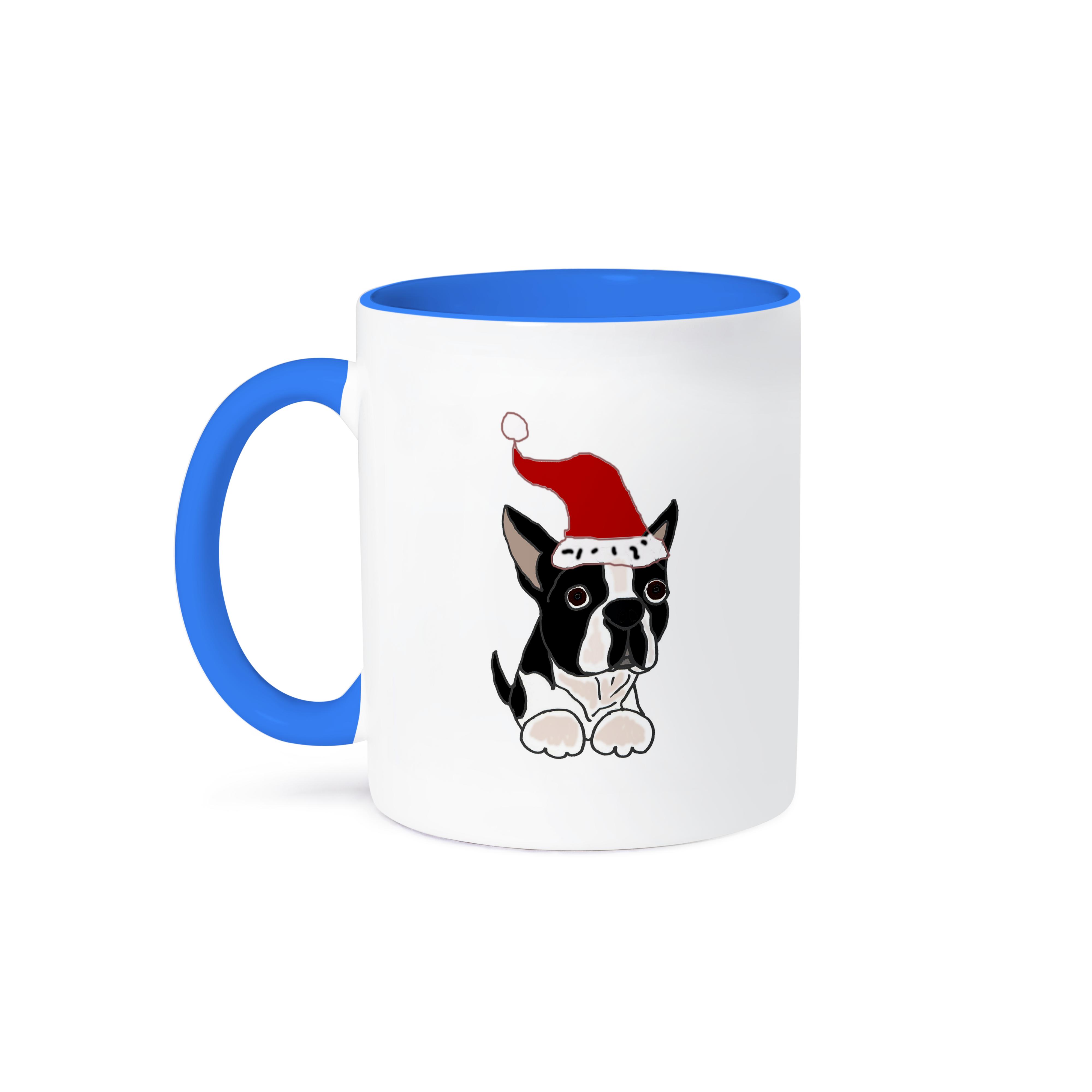3dRose, lustiger Weihnachts Boston Terrier Hund in Nikolausmütze, Tasse - Bild 43 von 99