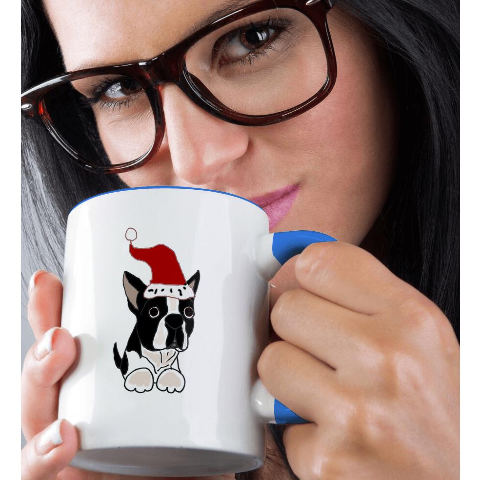 3dRose, lustiger Weihnachts Boston Terrier Hund in Nikolausmütze, Tasse - Bild 44 von 99