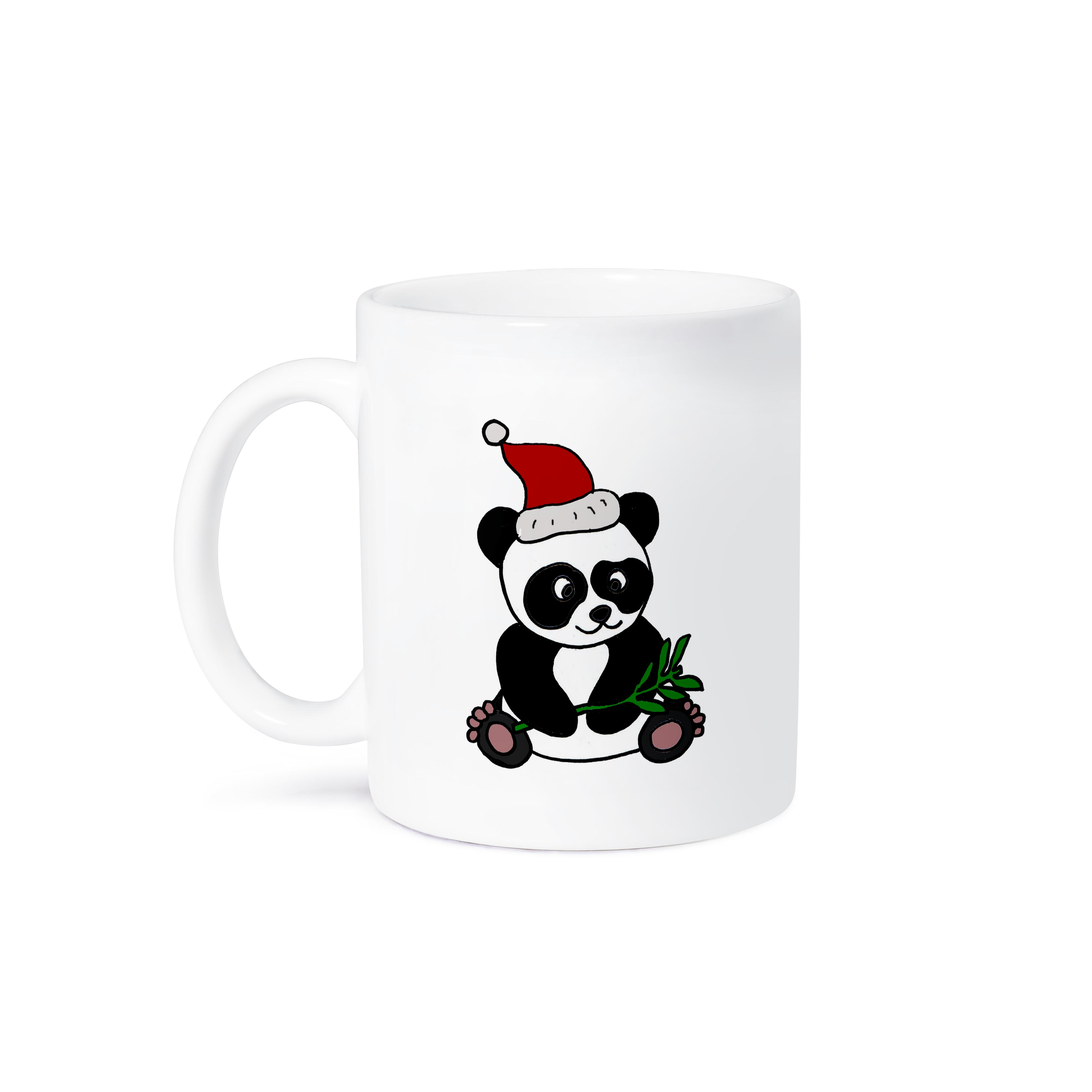 3dRose, Divertido Oso Panda Usando Sombrero de Papá Noel Arte de Navidad, Taza - Imagen 15 de 99