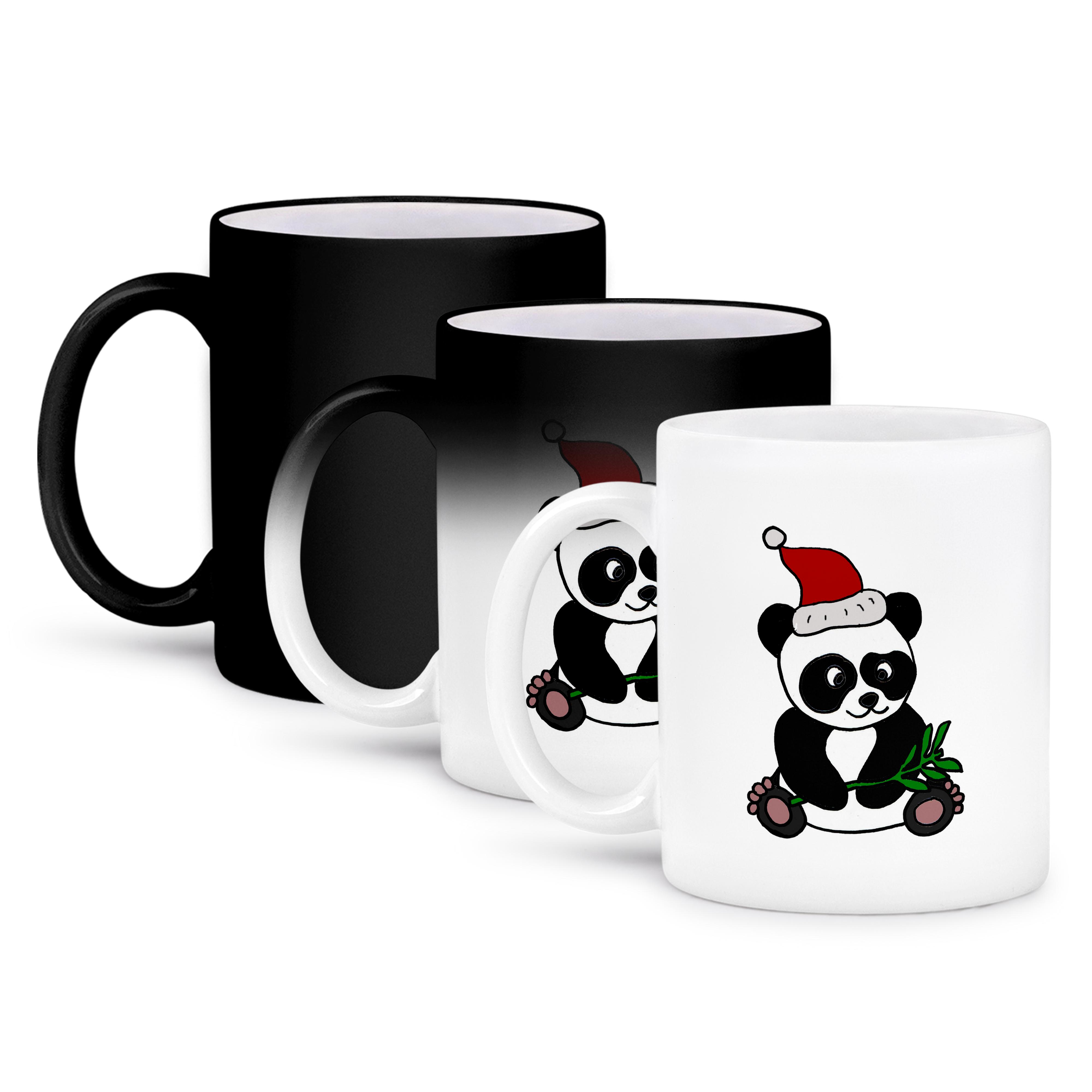 3dRose, Divertido Oso Panda Usando Sombrero de Papá Noel Arte de Navidad, Taza - Imagen 64 de 99