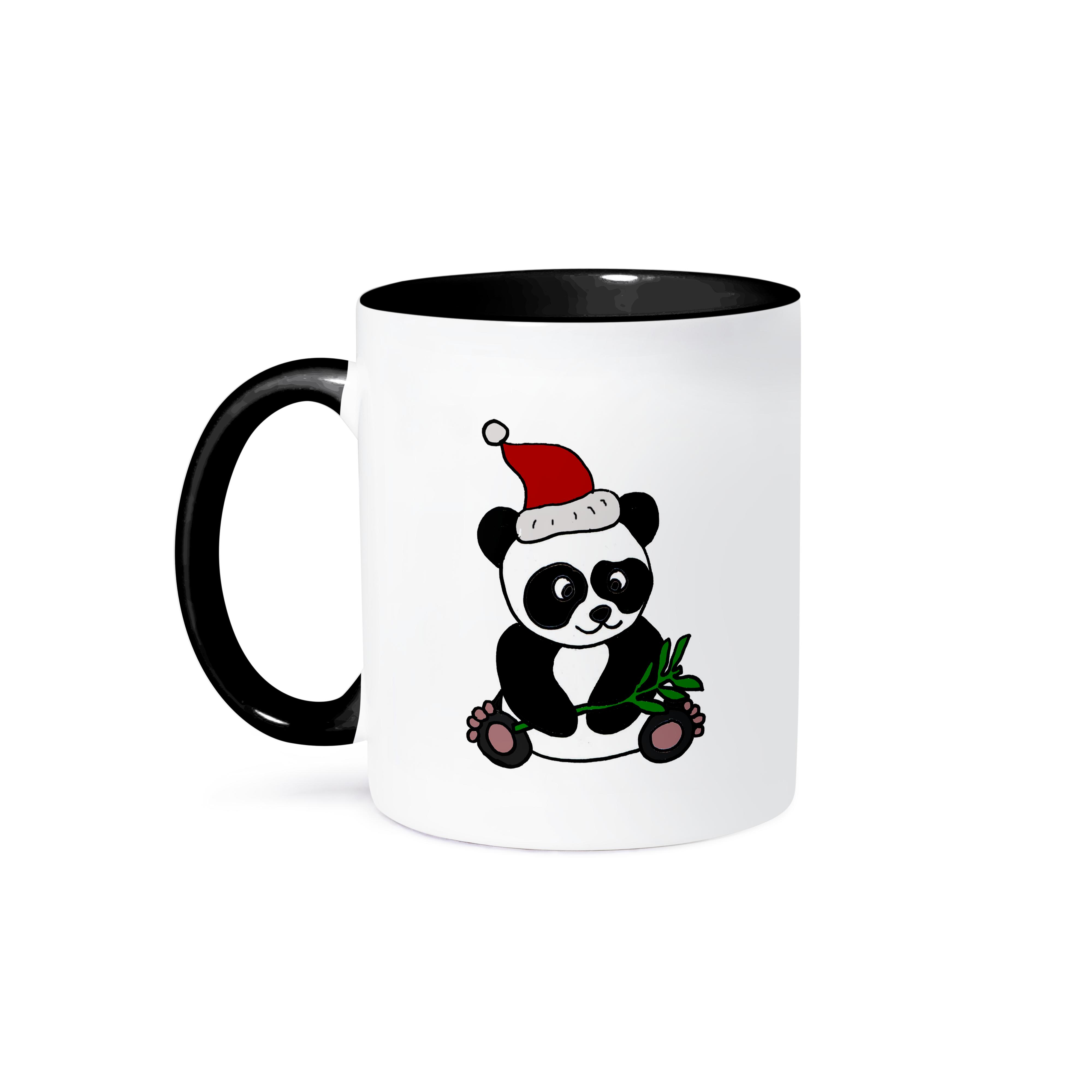 3dRose, Divertido Oso Panda Usando Sombrero de Papá Noel Arte de Navidad, Taza - Imagen 22 de 99