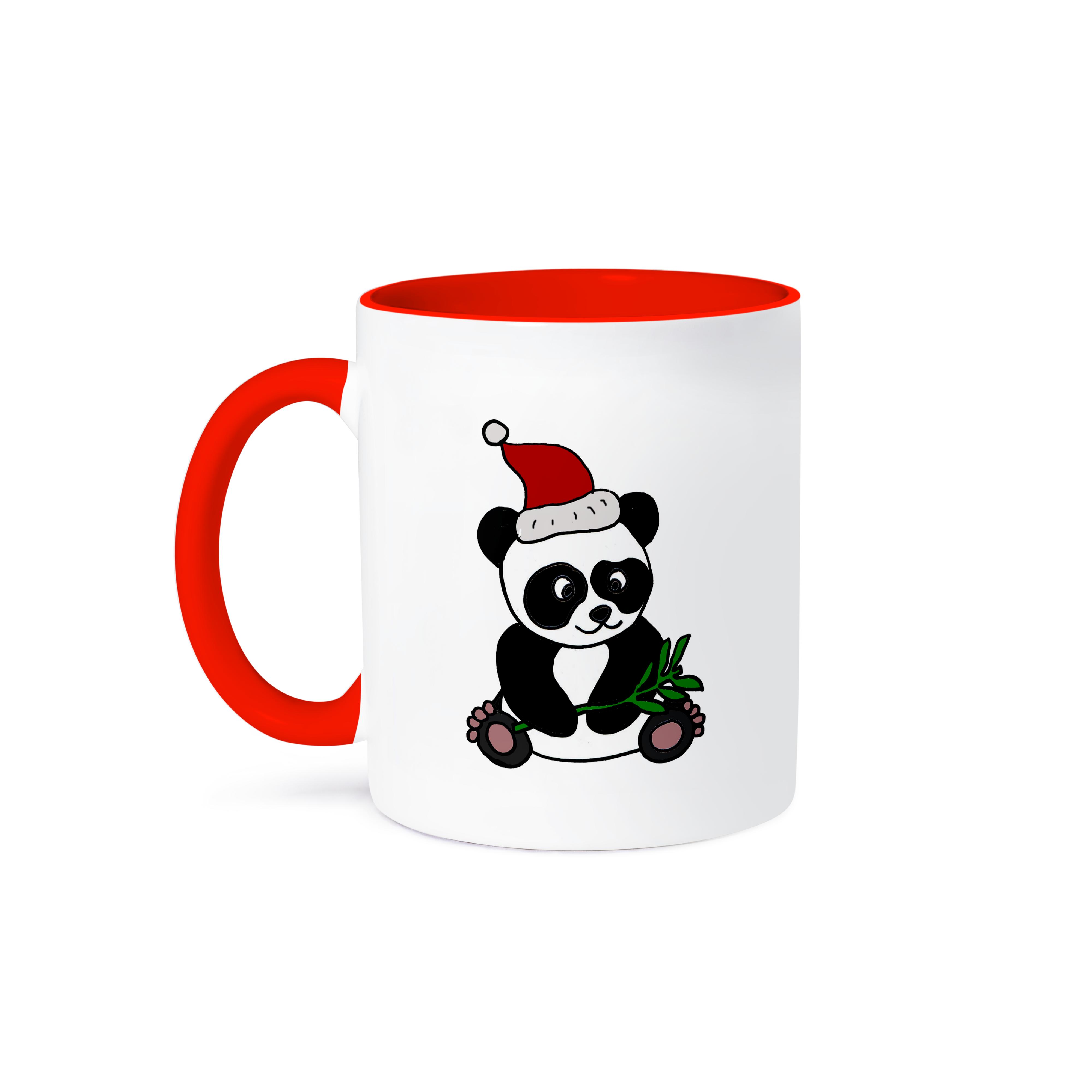 3dRose, Divertido Oso Panda Usando Sombrero de Papá Noel Arte de Navidad, Taza - Imagen 29 de 99