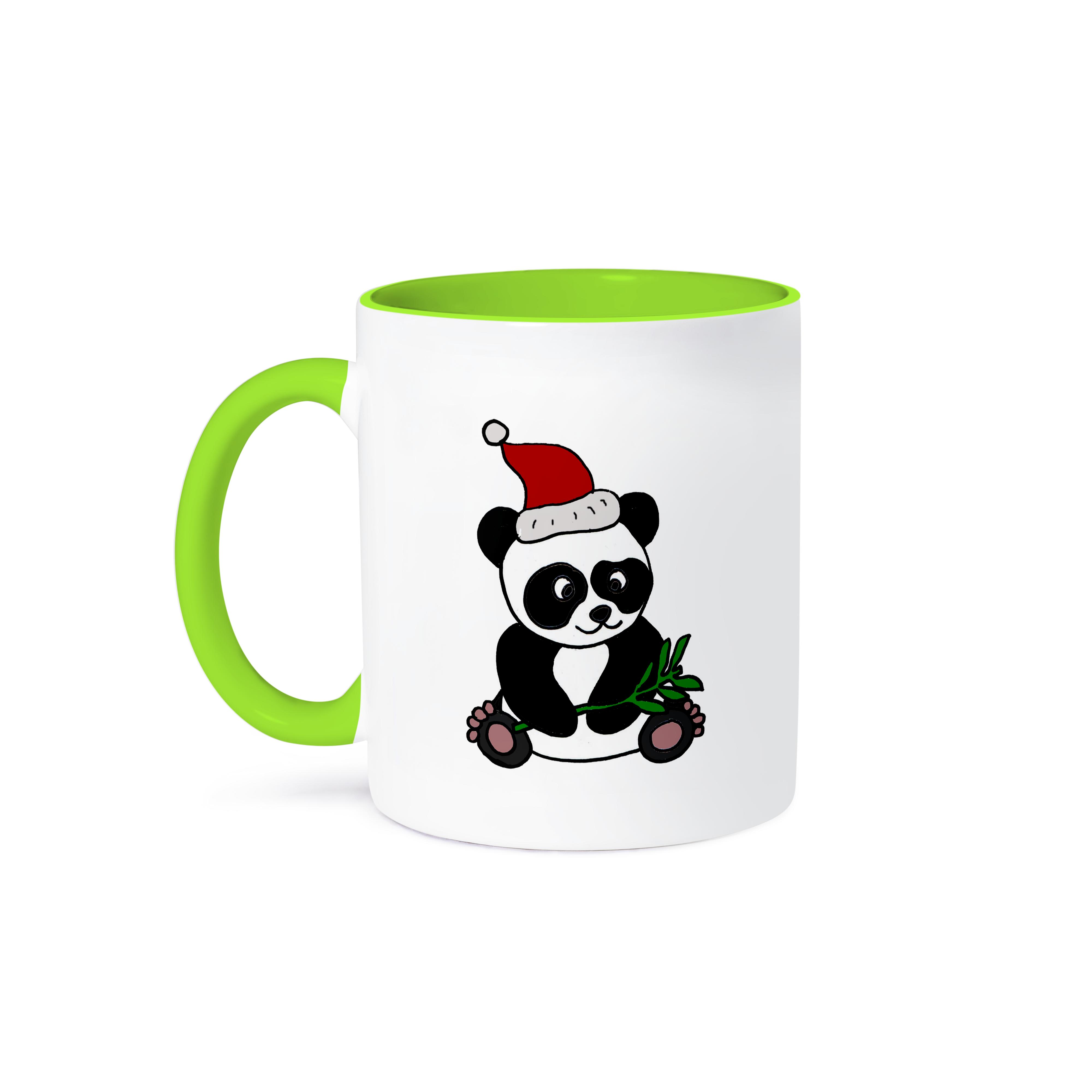 3dRose, Divertido Oso Panda Usando Sombrero de Papá Noel Arte de Navidad, Taza - Imagen 36 de 99