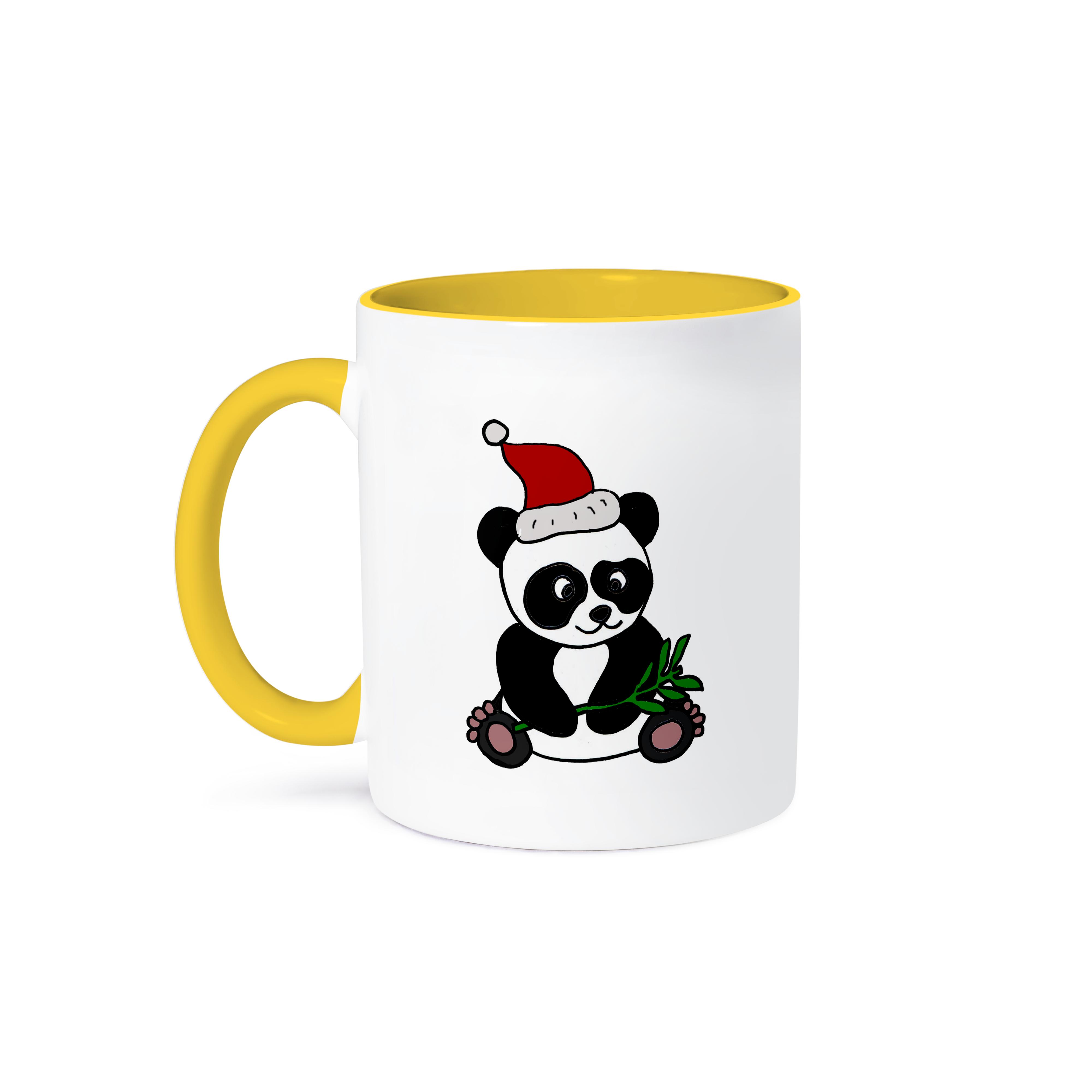 3dRose, Divertido Oso Panda Usando Sombrero de Papá Noel Arte de Navidad, Taza - Imagen 8 de 99