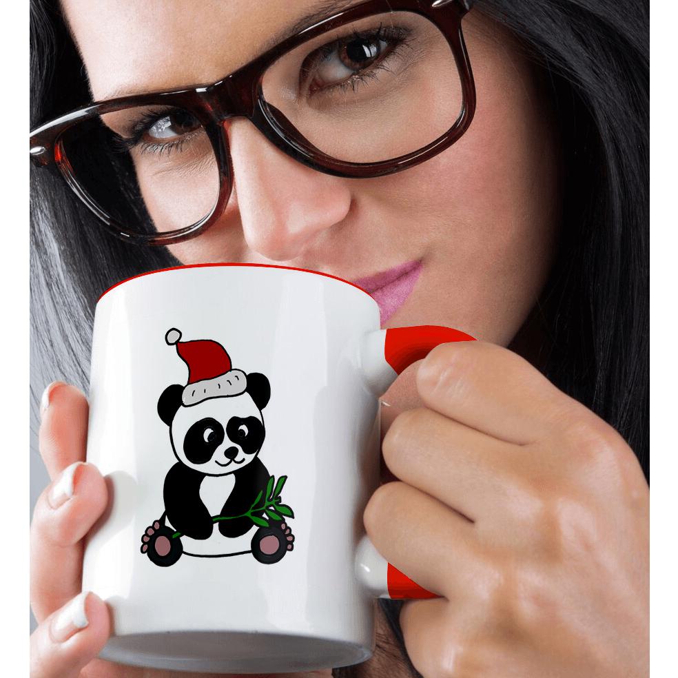 3dRose, Divertido Oso Panda Usando Sombrero de Papá Noel Arte de Navidad, Taza - Imagen 30 de 99