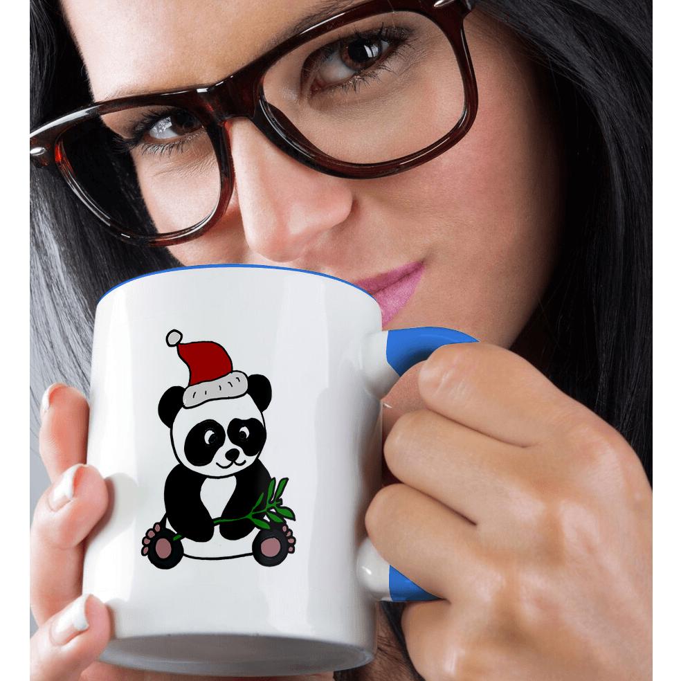 3dRose, Divertido Oso Panda Usando Sombrero de Papá Noel Arte de Navidad, Taza - Imagen 44 de 99