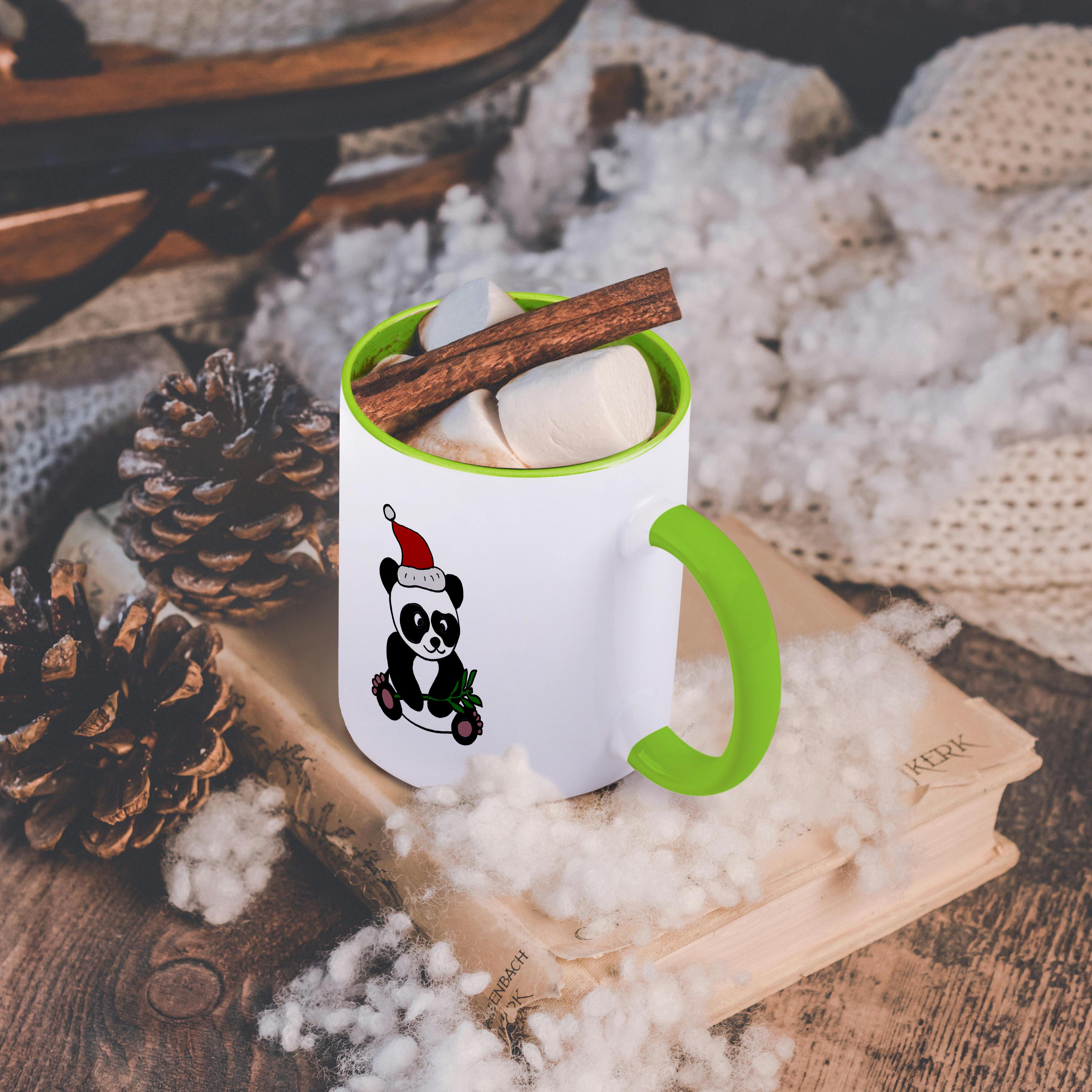 3dRose, Divertido Oso Panda Usando Sombrero de Papá Noel Arte de Navidad, Taza - Imagen 40 de 99