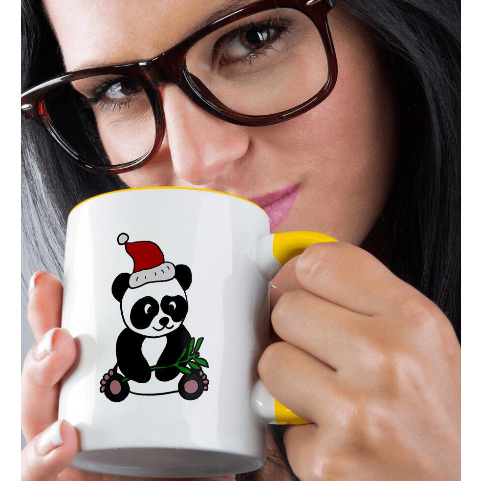 3dRose, Divertido Oso Panda Usando Sombrero de Papá Noel Arte de Navidad, Taza - Imagen 9 de 99