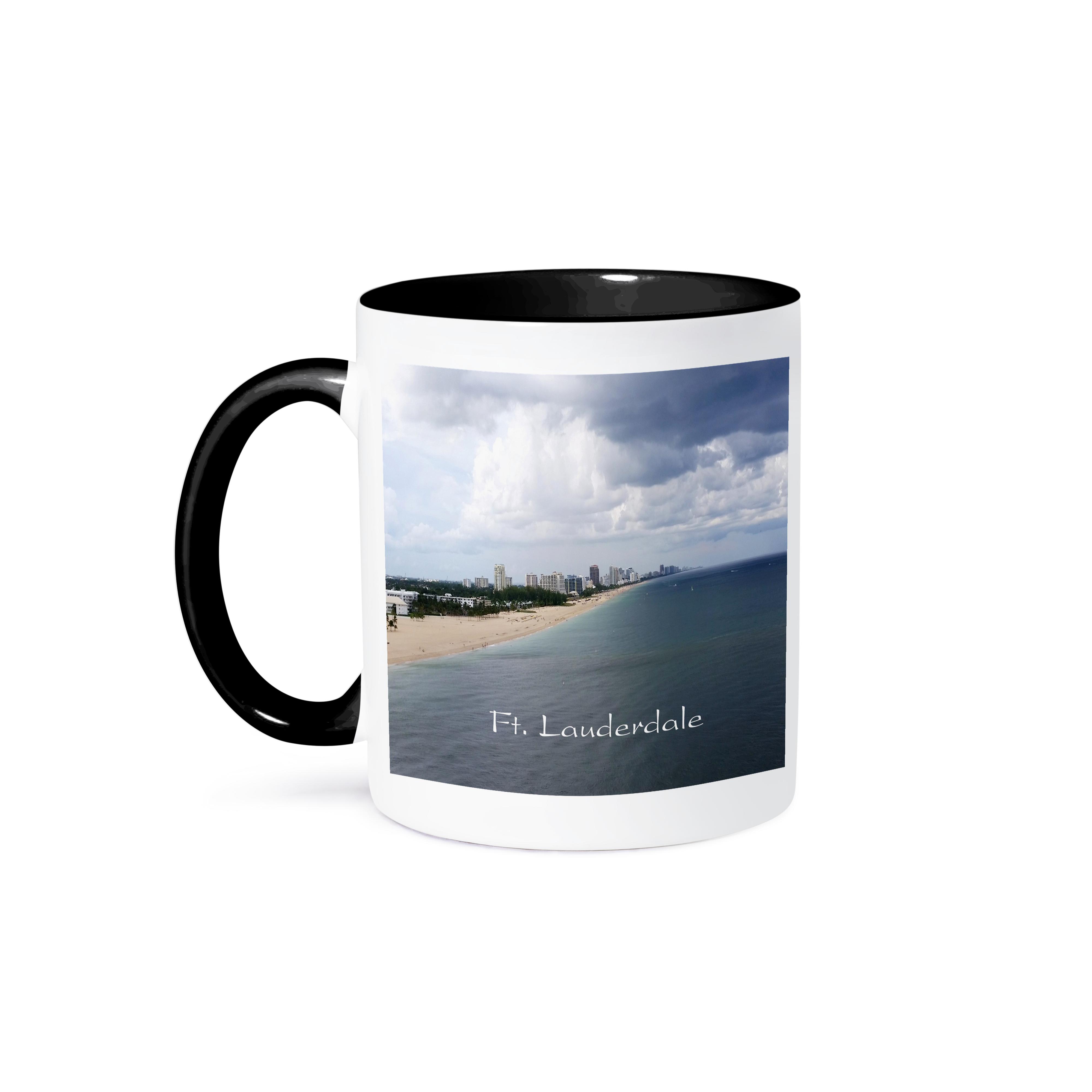 3dRose, Print Of Ft Lauderdale Florida Shoreline From Up High, Mug - Picture 15 of 99
