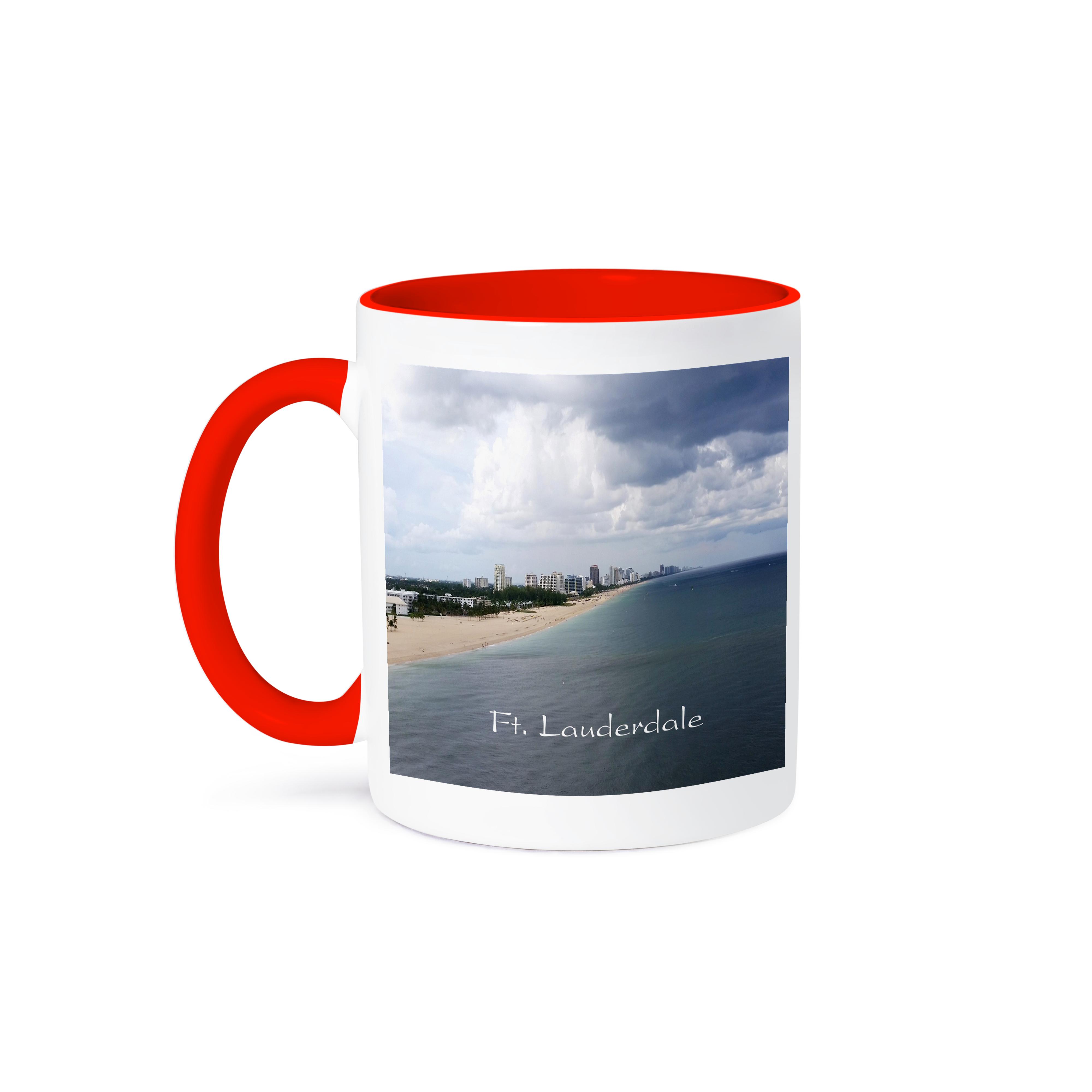3dRose, Print Of Ft Lauderdale Florida Shoreline From Up High, Mug - Picture 8 of 99