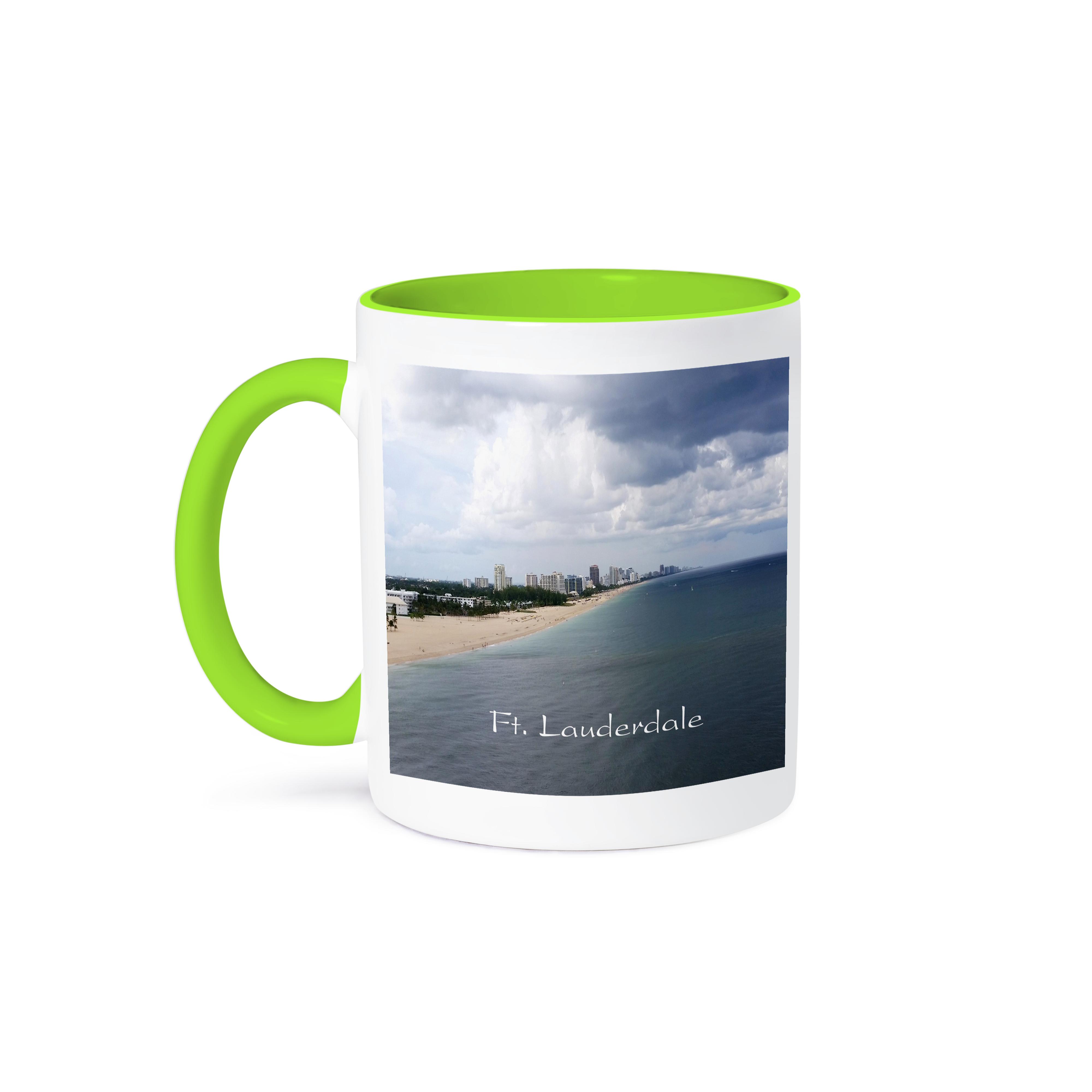 3dRose, Print Of Ft Lauderdale Florida Shoreline From Up High, Mug - Picture 79 of 99