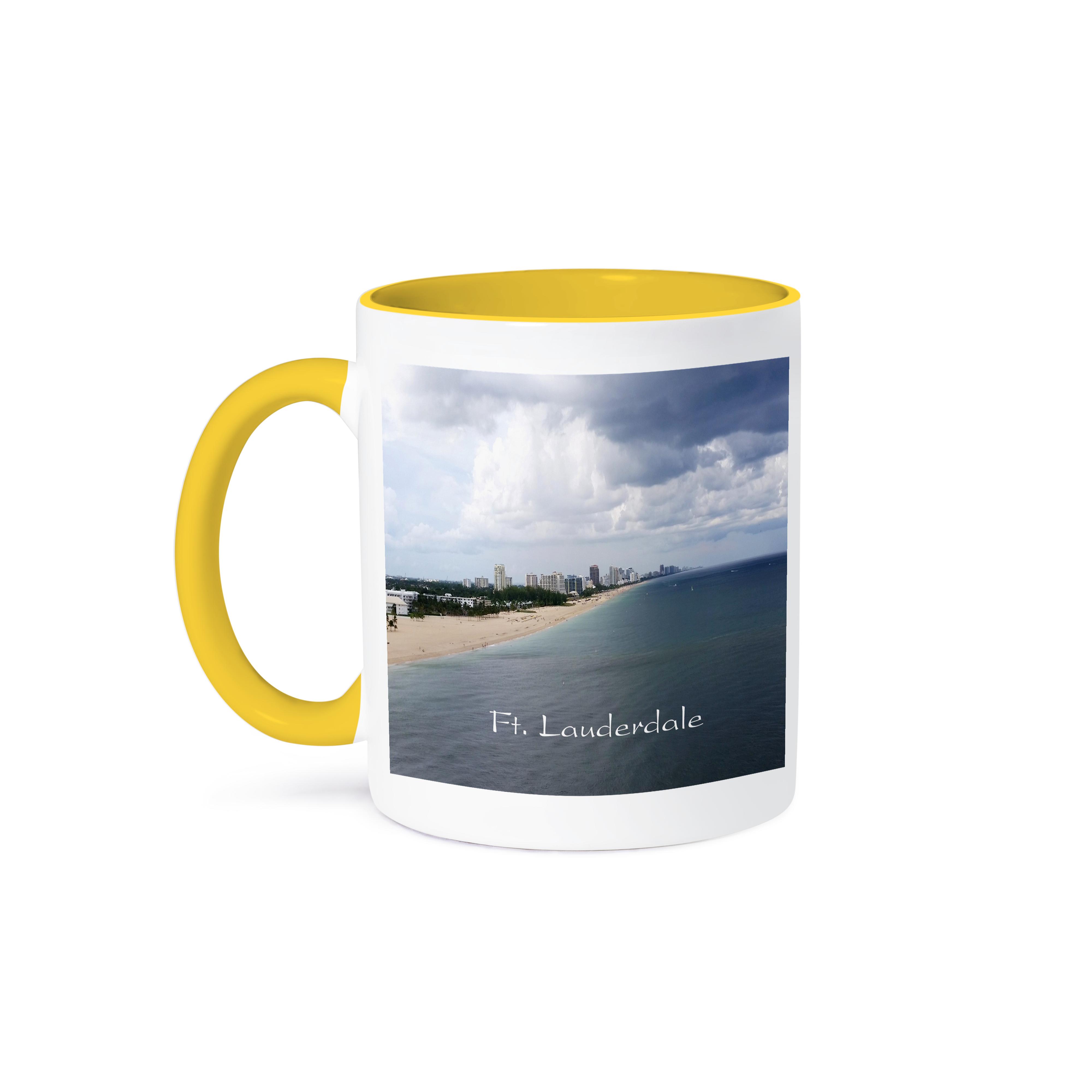 3dRose, Print Of Ft Lauderdale Florida Shoreline From Up High, Mug - Picture 36 of 99