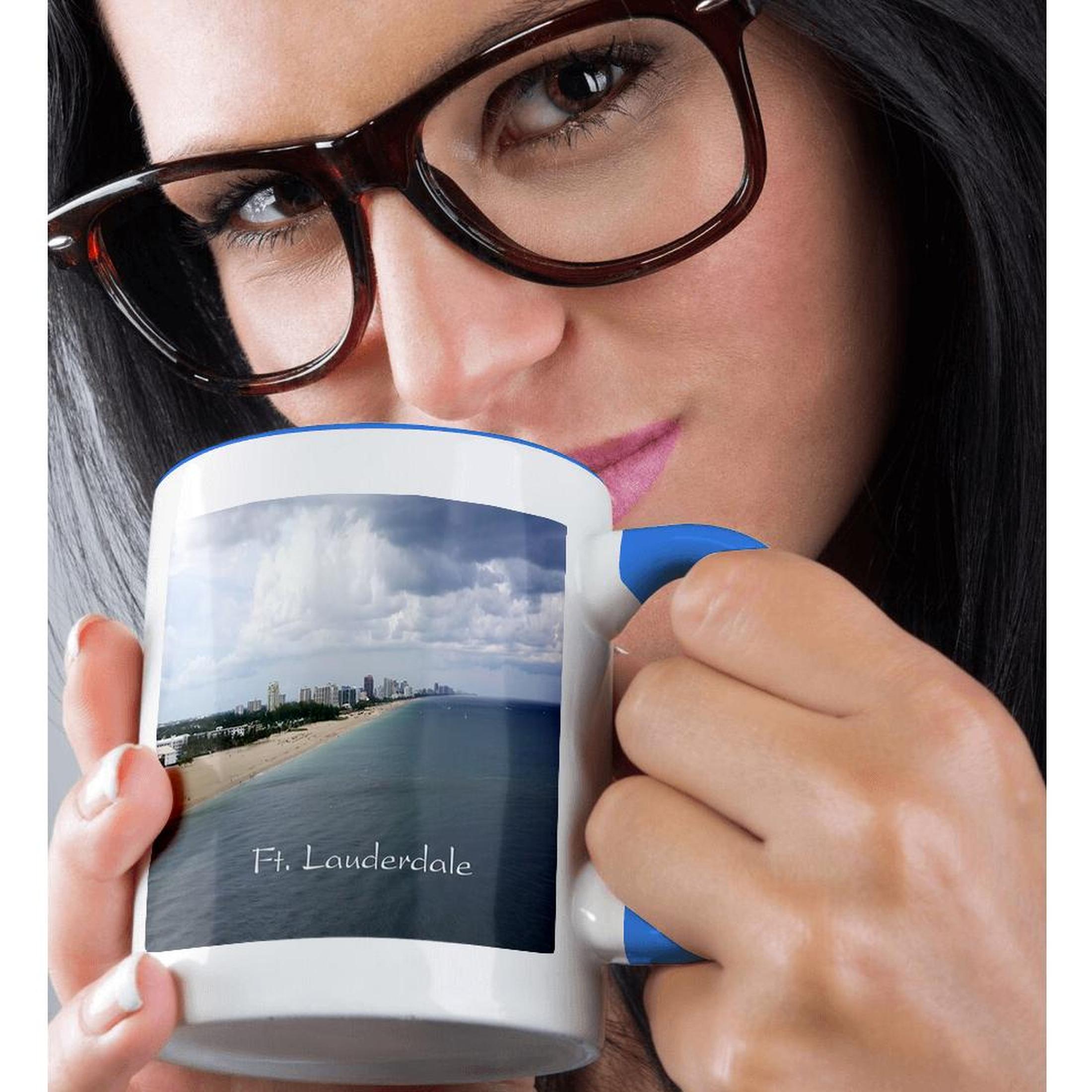 3dRose, Print Of Ft Lauderdale Florida Shoreline From Up High, Mug - Picture 51 of 99