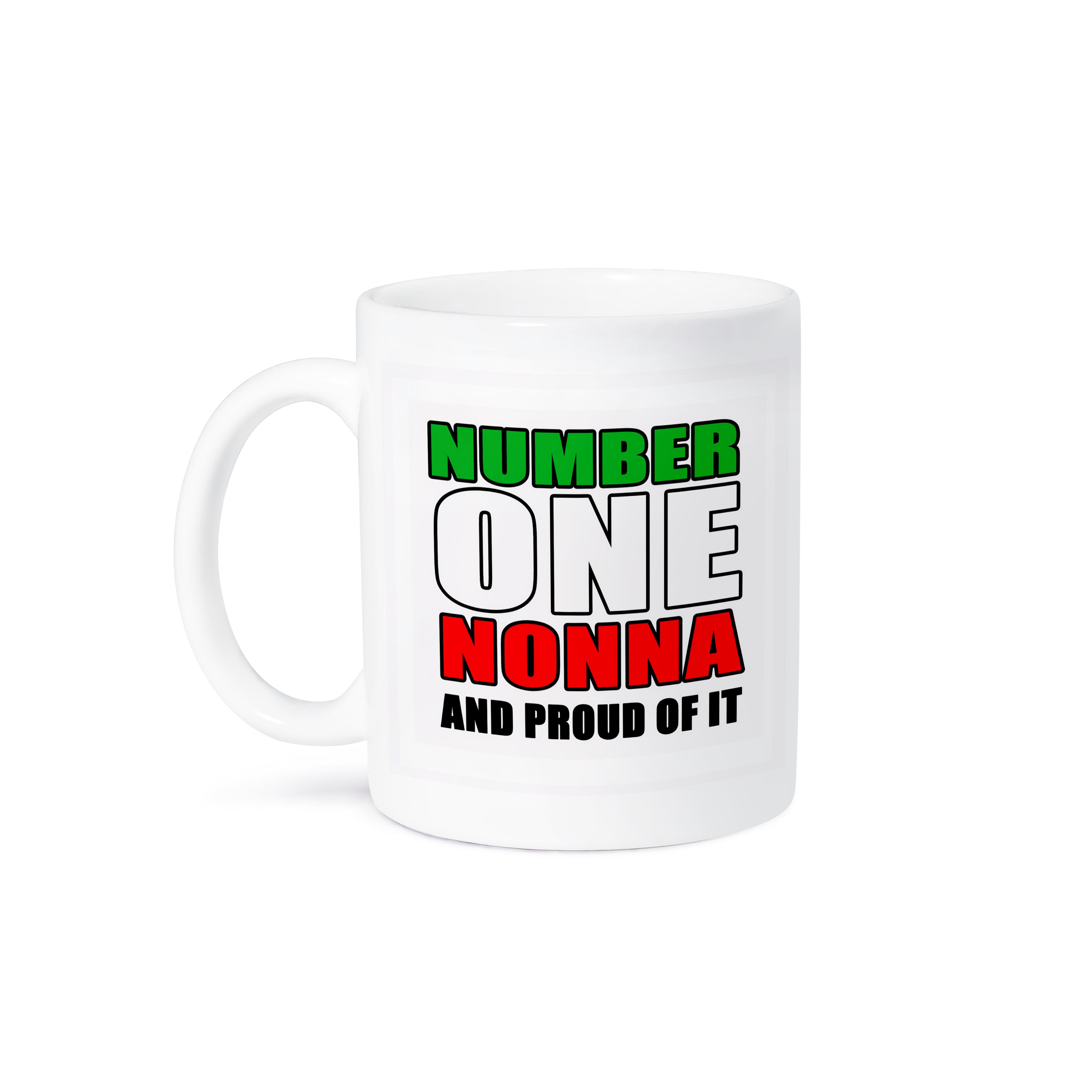 3dRose EvaDane - Quotes - Number One Nonna And Proud Of It Italian Flag - Mugs (mug_223829)