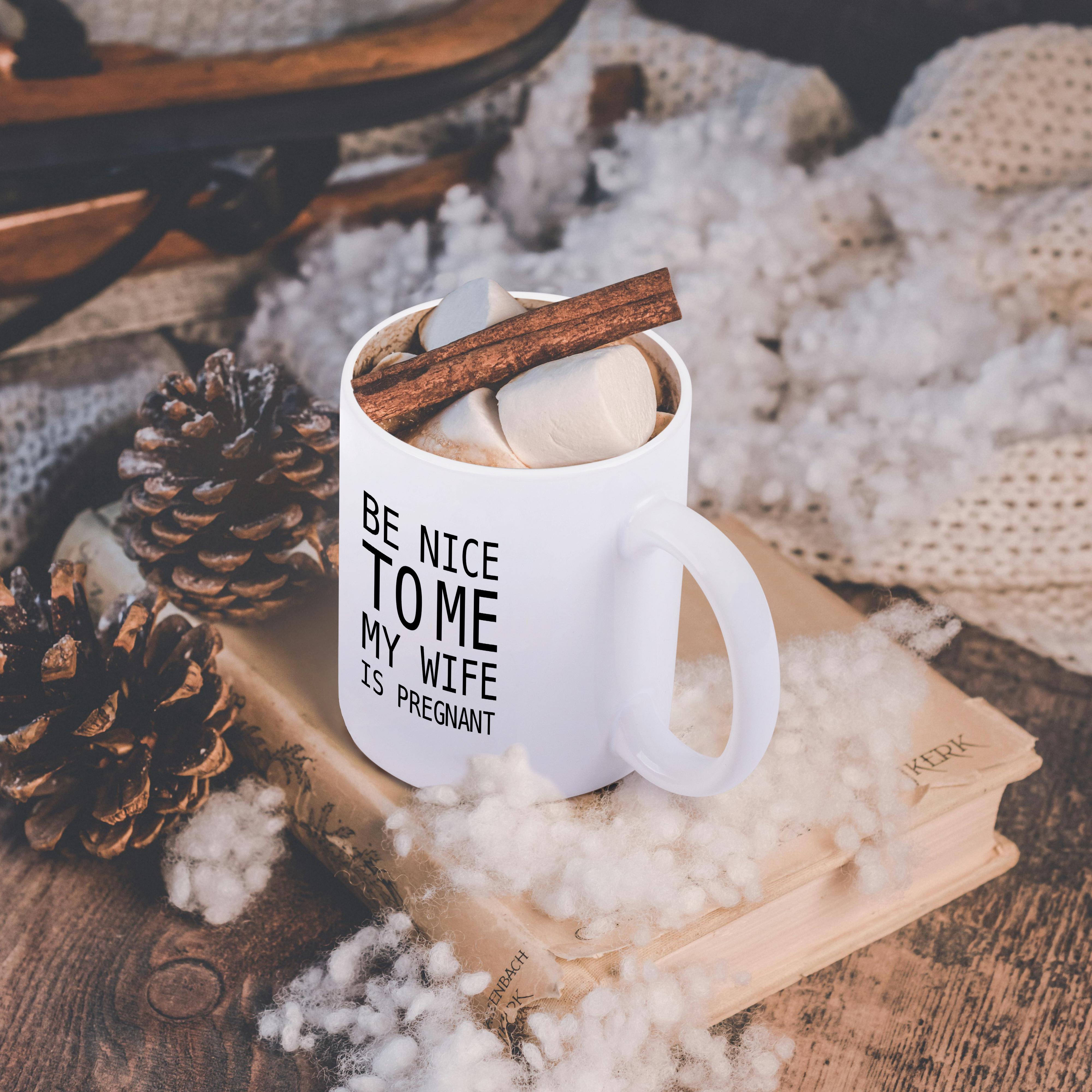 3dRose, BE NICE TO ME MY WIFE IS SCHWANGER, Tasse - Bild 19 von 99
