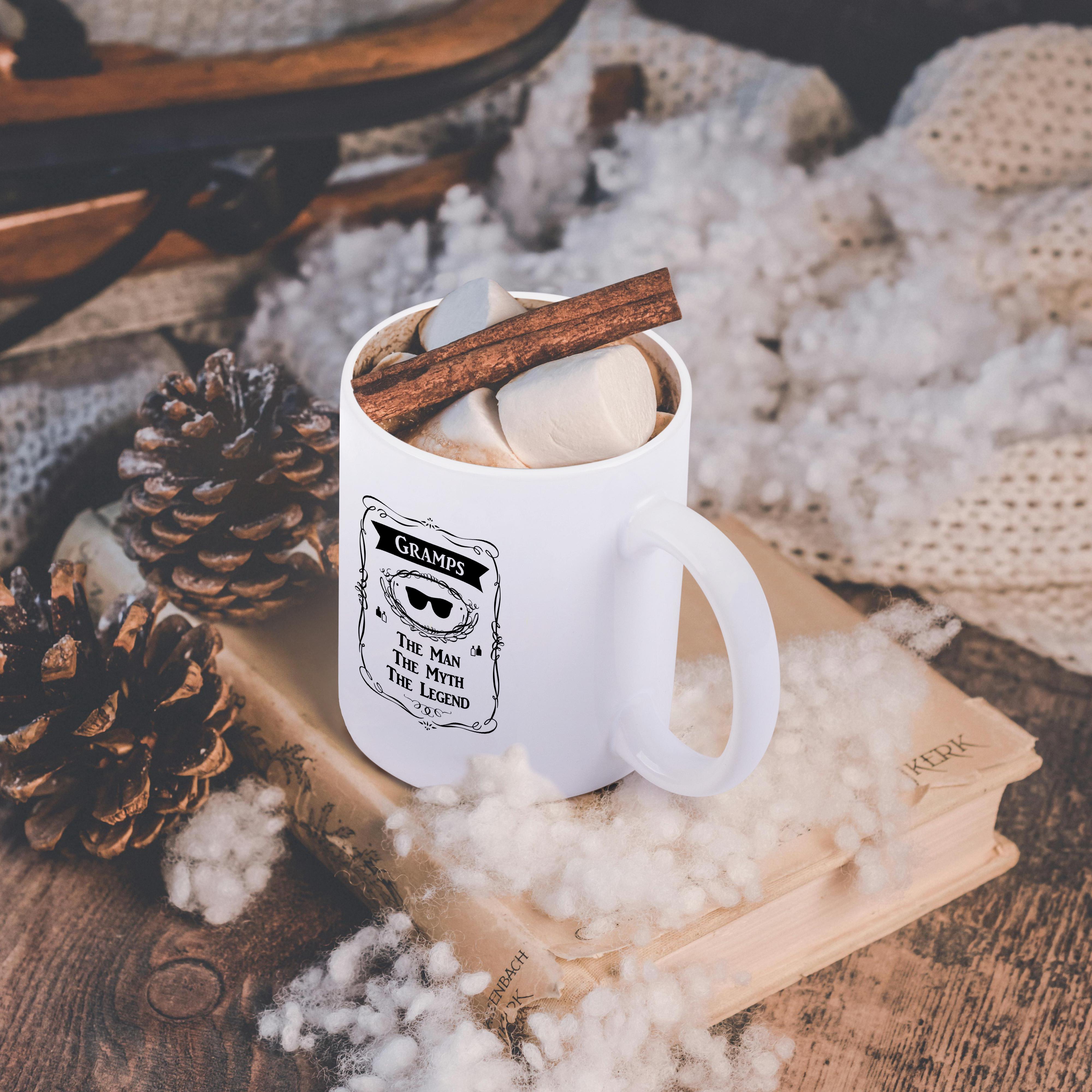 3dRose Gramps The Man The Myth The Legend fun funny grandpa grandfather gift - Mugs (mug_232458)