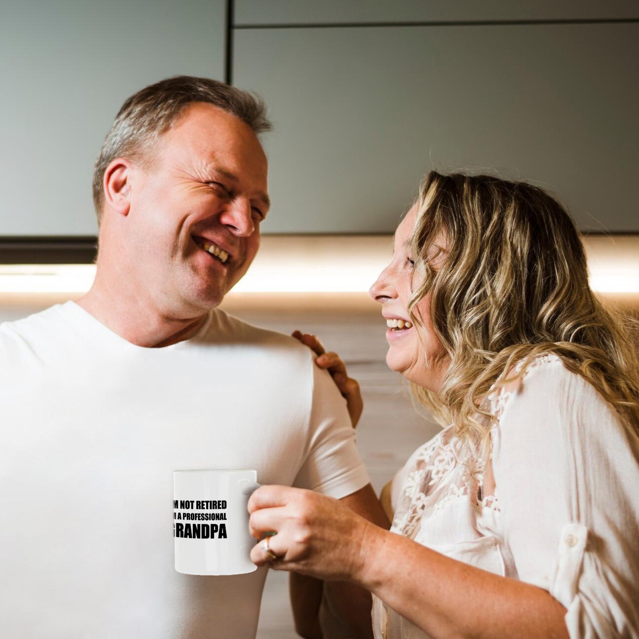 3dRose Im not Retired Im a Professional Grandpa - funny grandfather gift - Mugs (mug_232486)