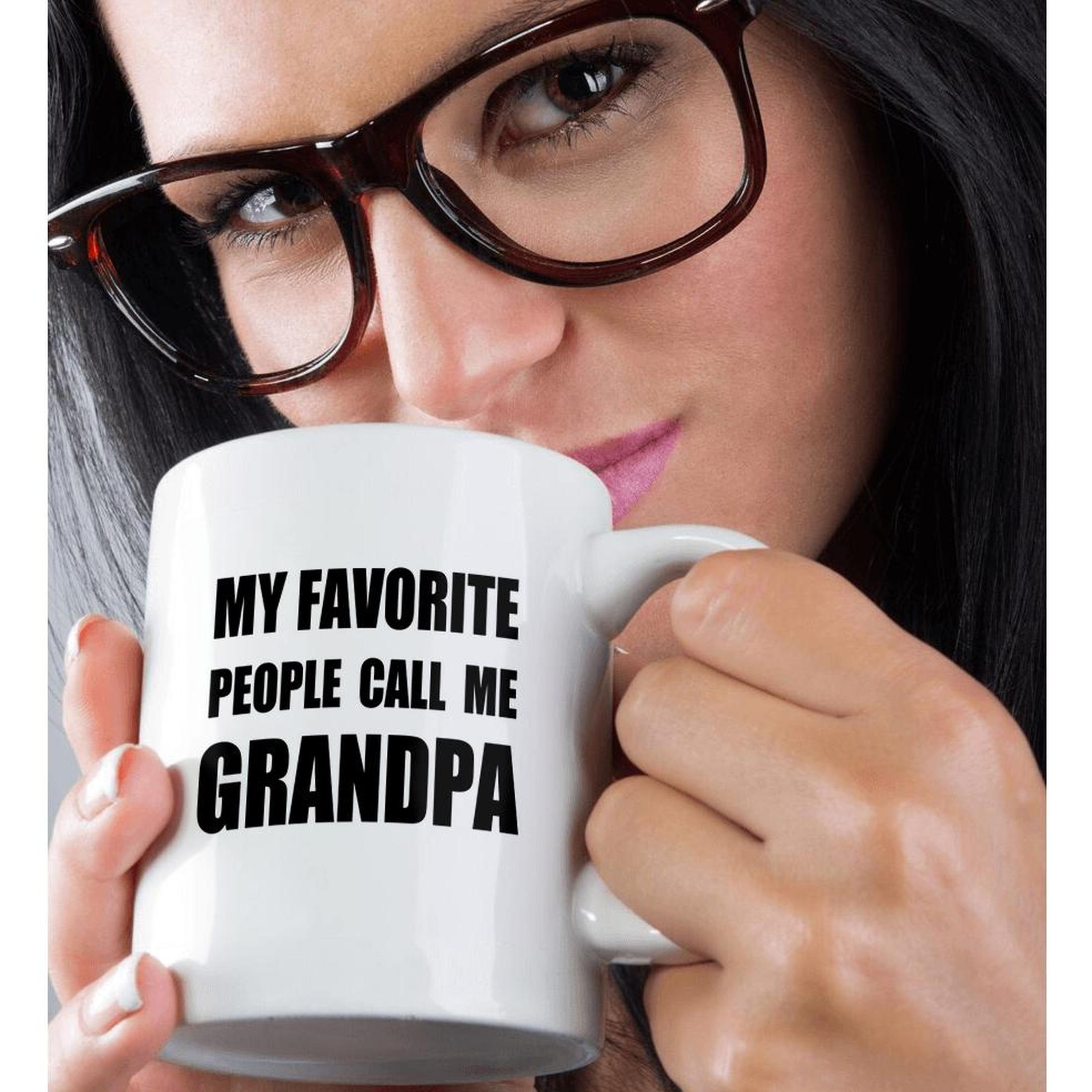 3dRose My Favorite People Call Me Grandpa - black text design for grandfather - Mugs (mug_232516)