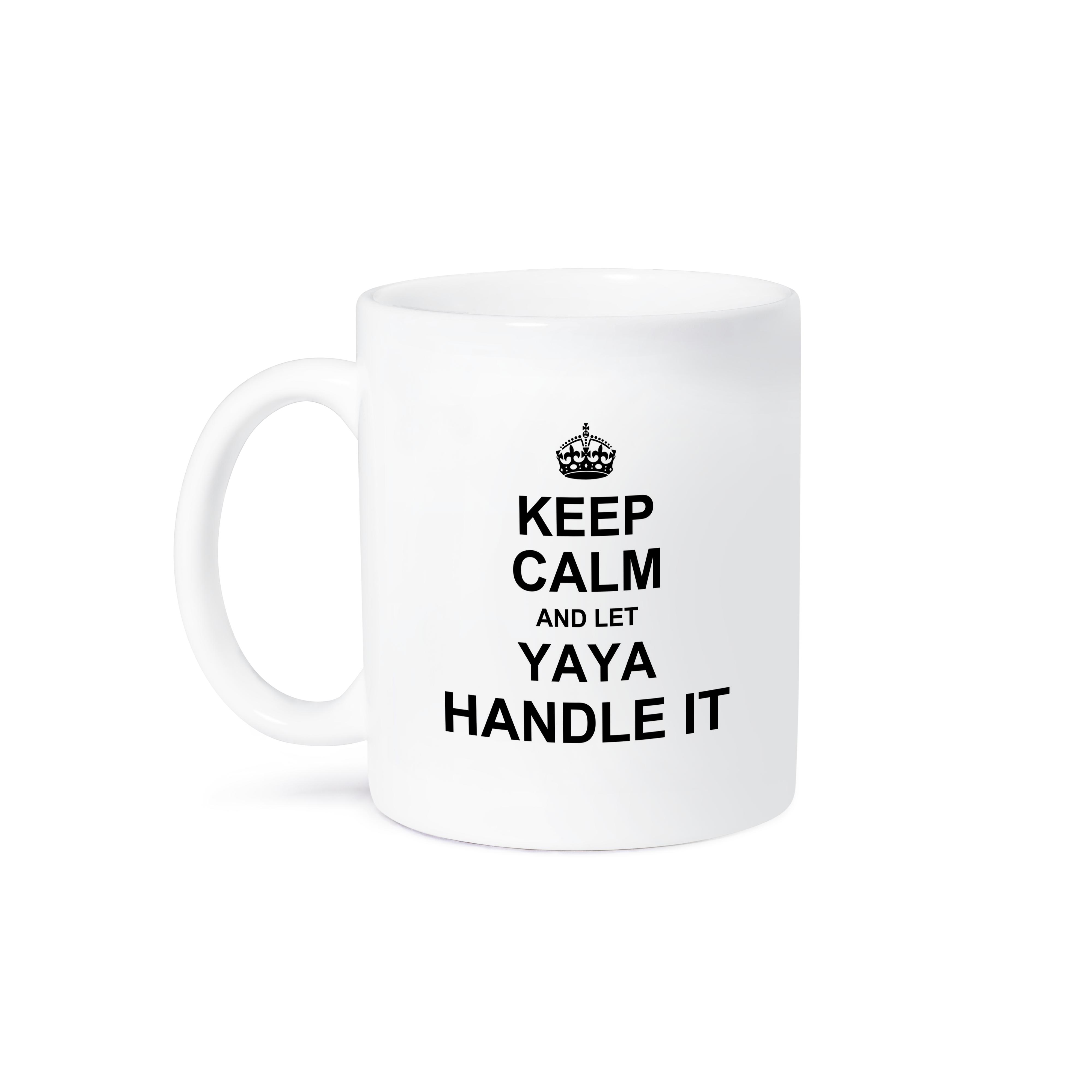 3dRose Keep Calm and let YaYa Handle it - fun funny grandma nickname ya ya - Mugs (mug_233113)