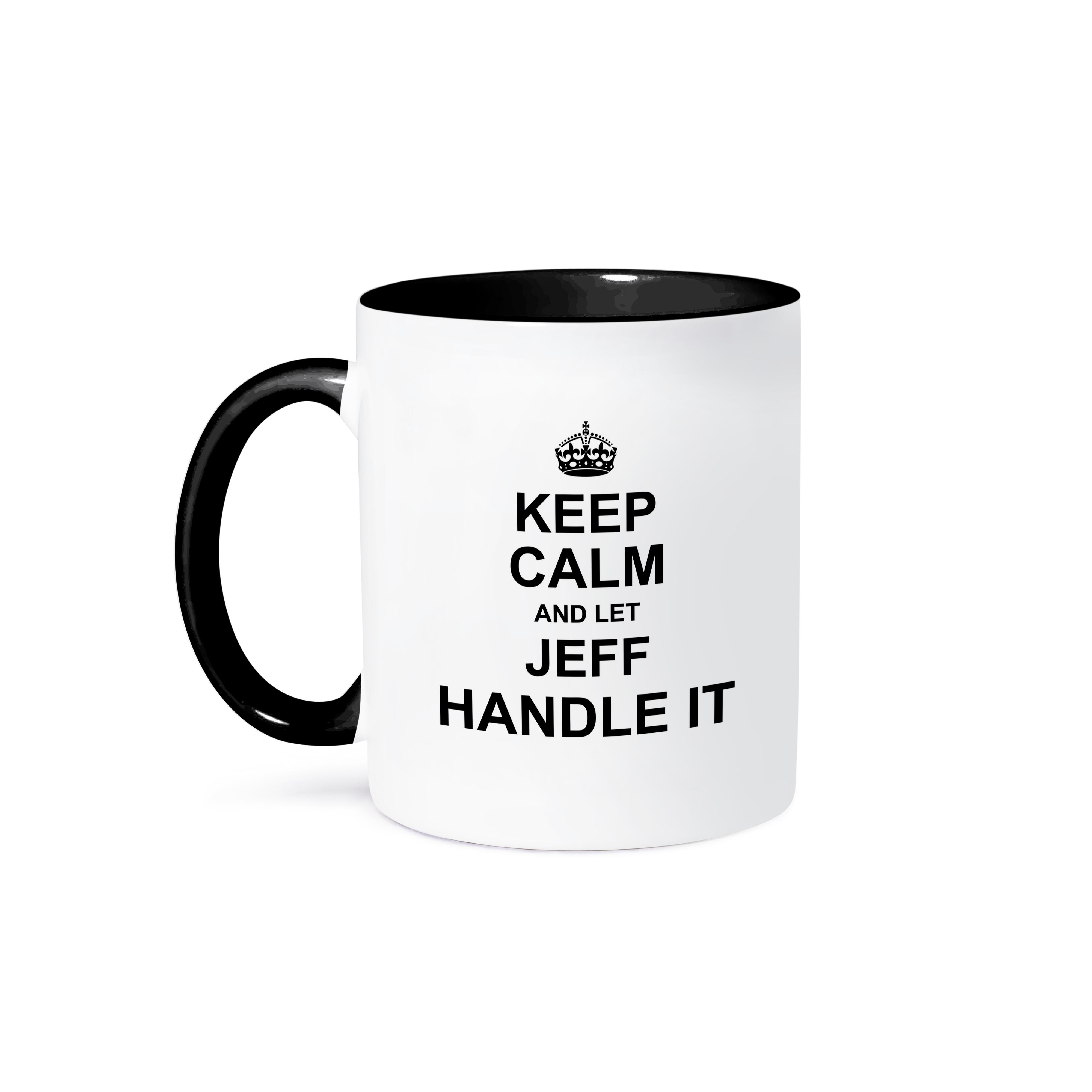 3dRose, Keep Calm and Let Jeff Handle it - funny personal name, Mug - Bild 15 von 99