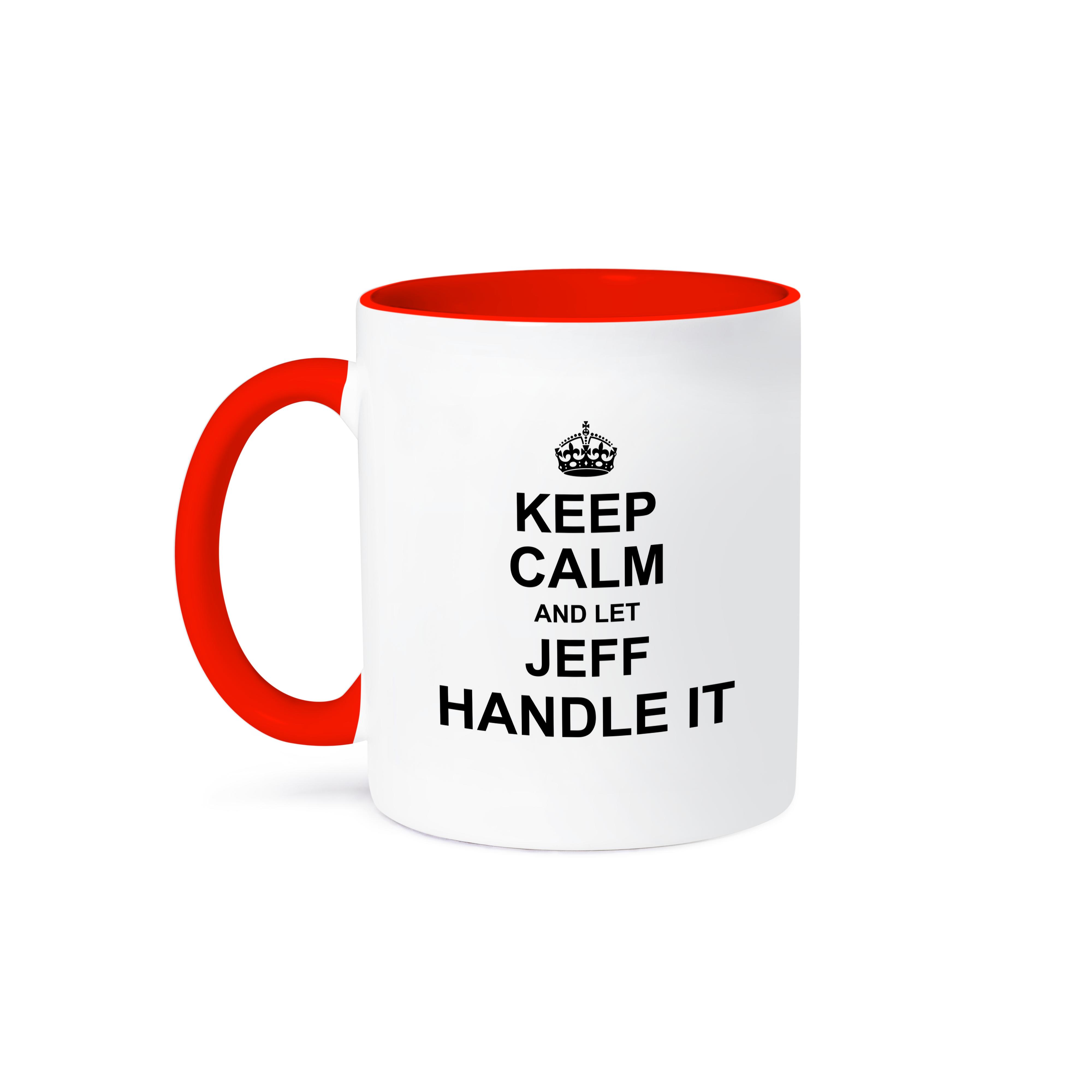 3dRose, Keep Calm and Let Jeff Handle it - funny personal name, Mug - Bild 8 von 99