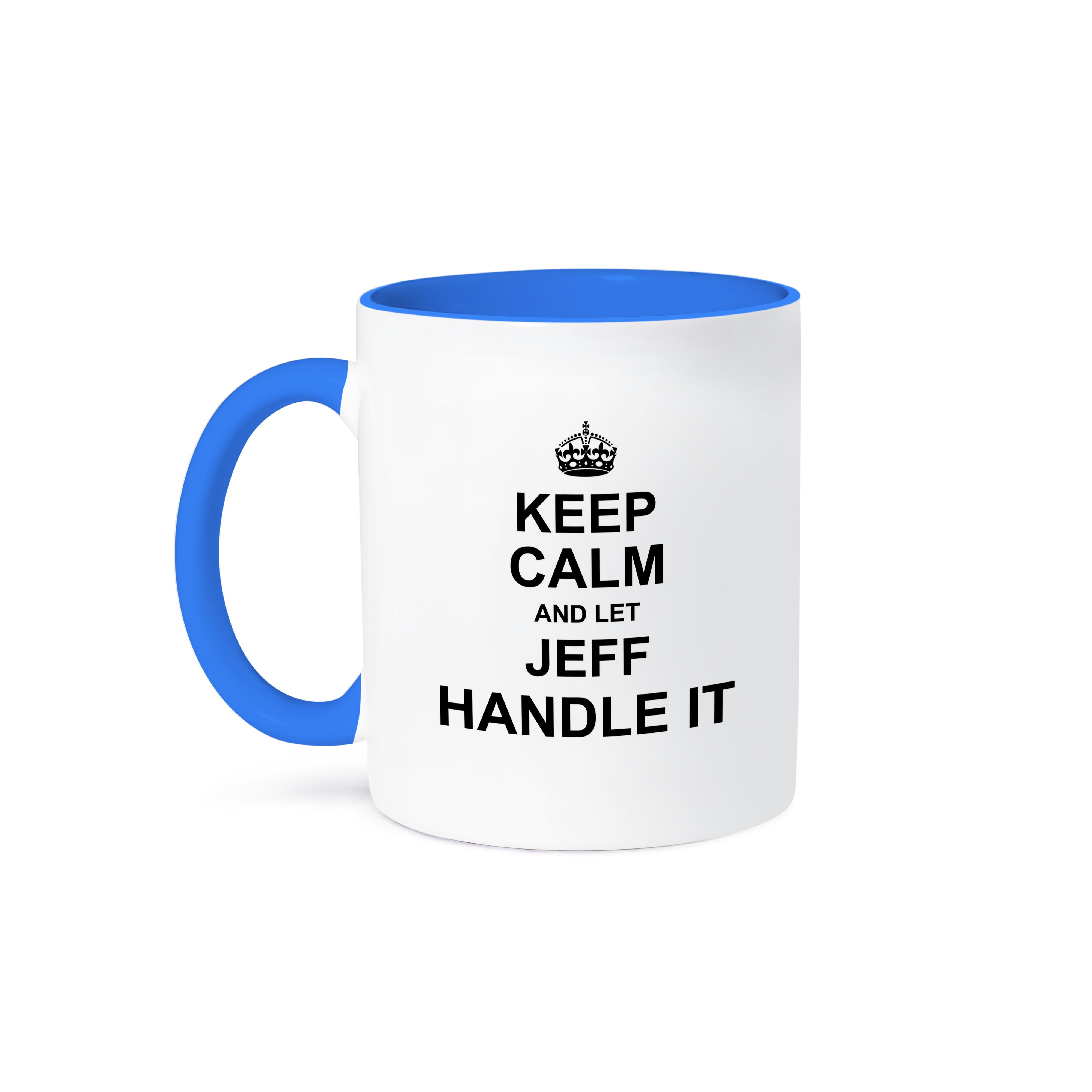 3dRose, Keep Calm and Let Jeff Handle it - funny personal name, Mug - Bild 50 von 99