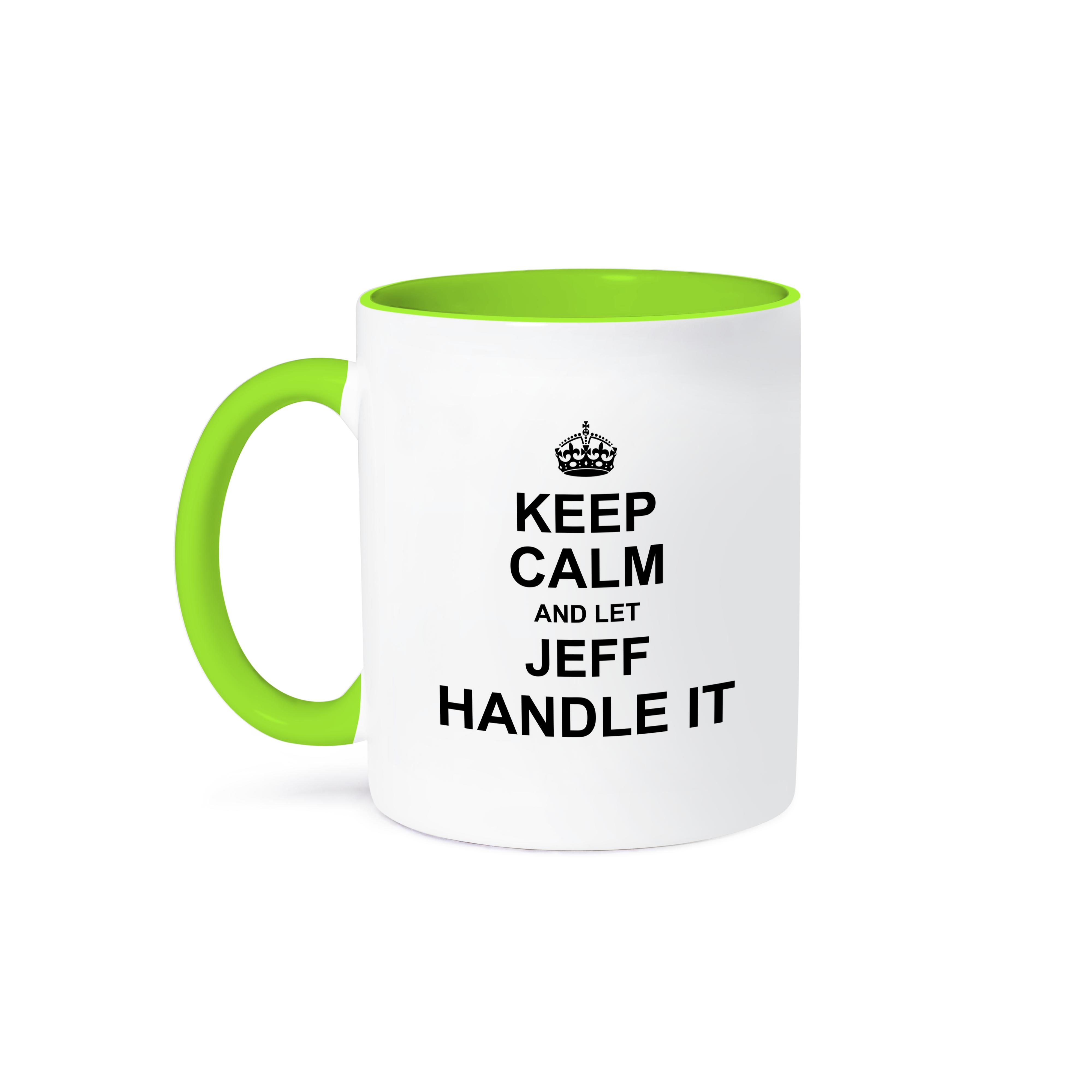3dRose, Keep Calm and Let Jeff Handle it - funny personal name, Mug - Bild 79 von 99