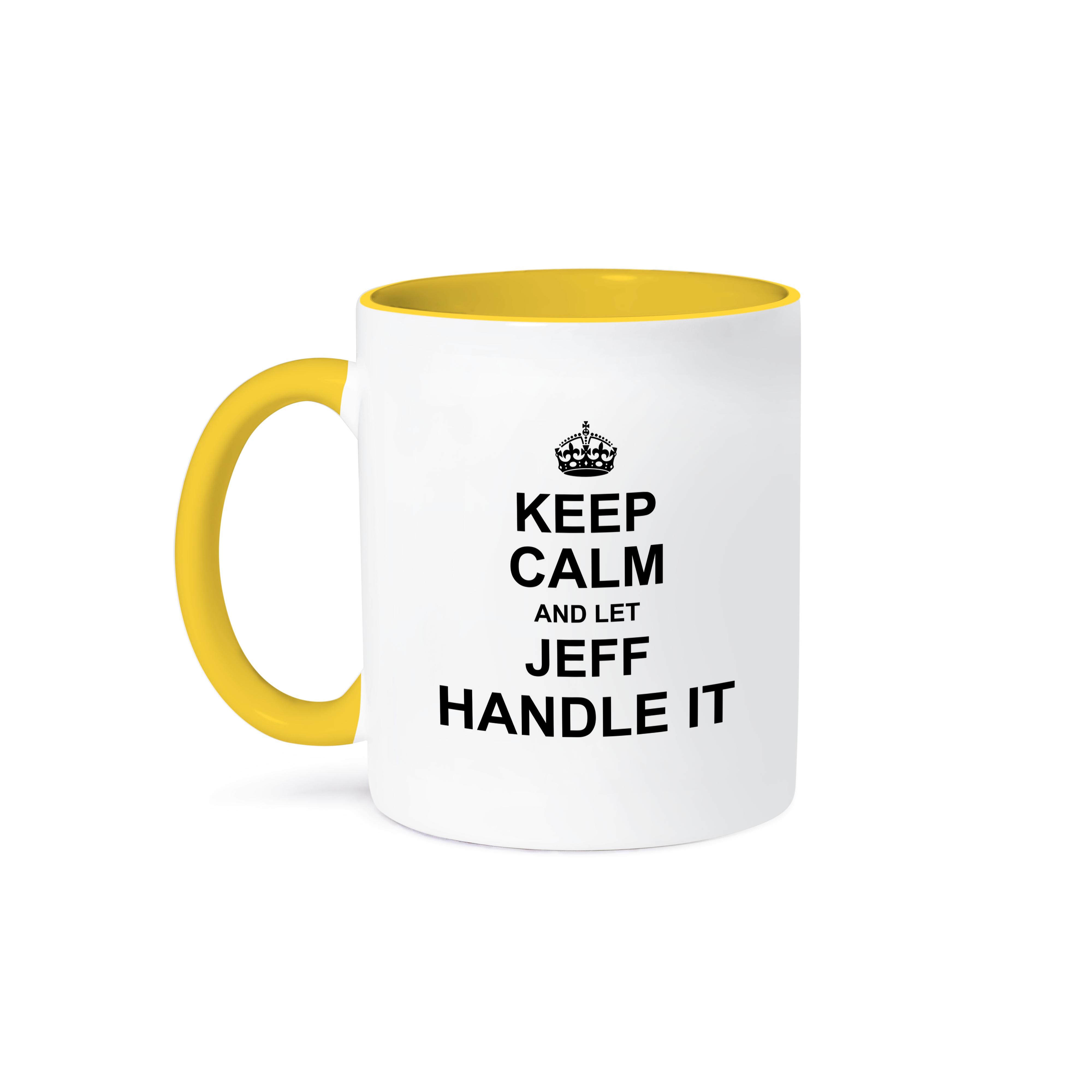 3dRose, Keep Calm and Let Jeff Handle it - funny personal name, Mug - Bild 36 von 99