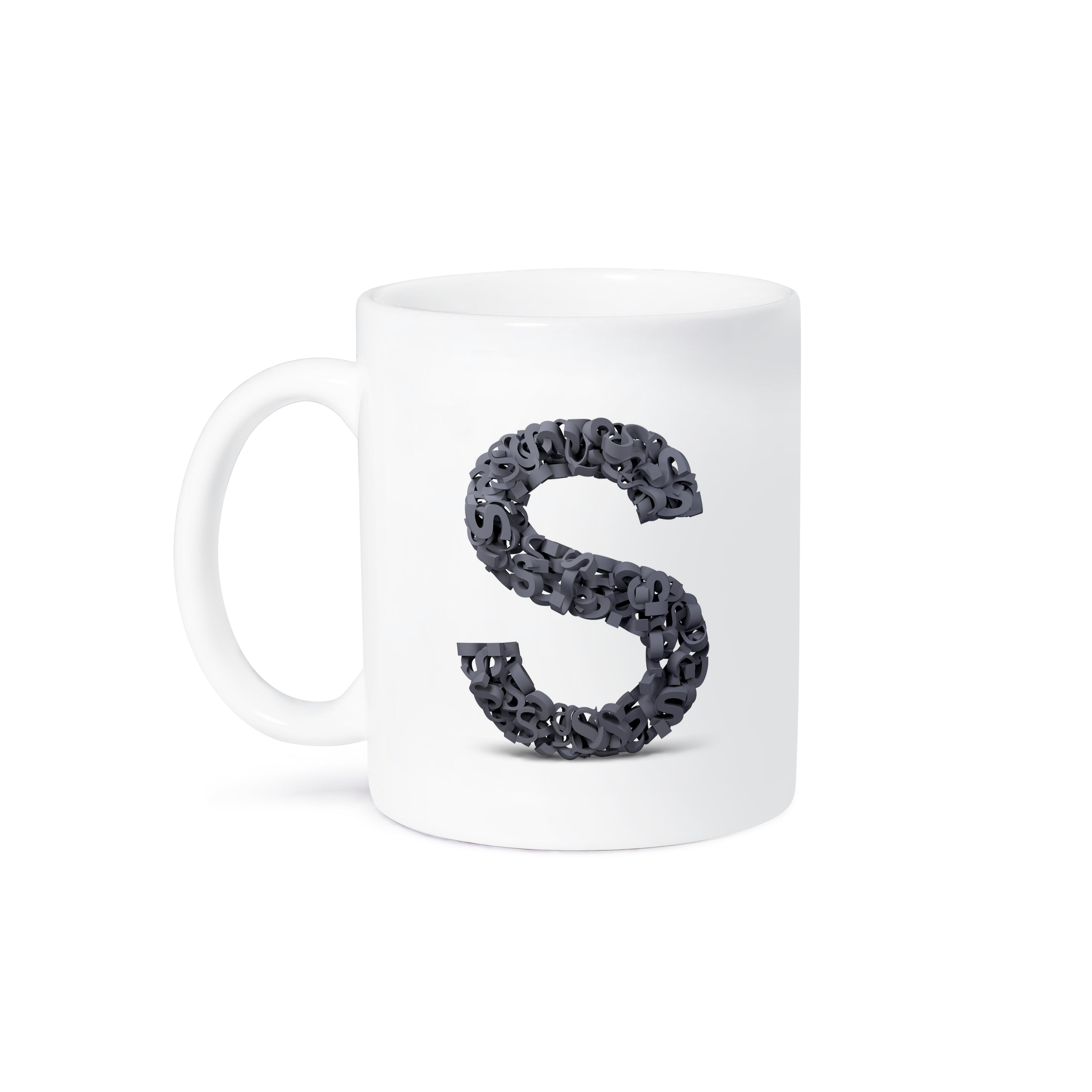 3dRose, Monogram Letter S made out of many Ss, Mug - Bild 29 von 99