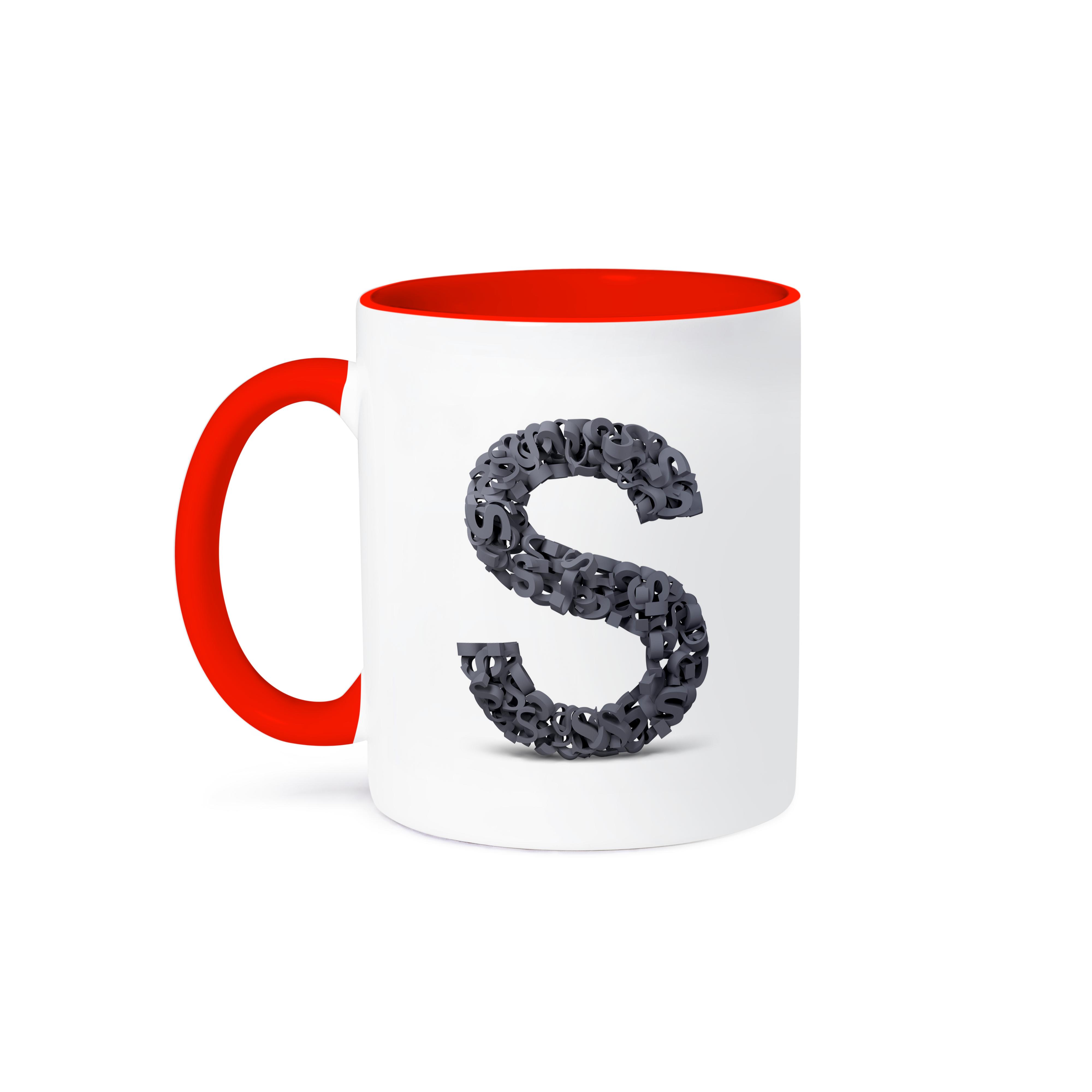 3dRose, Monogram Letter S made out of many Ss, Mug - Bild 8 von 99