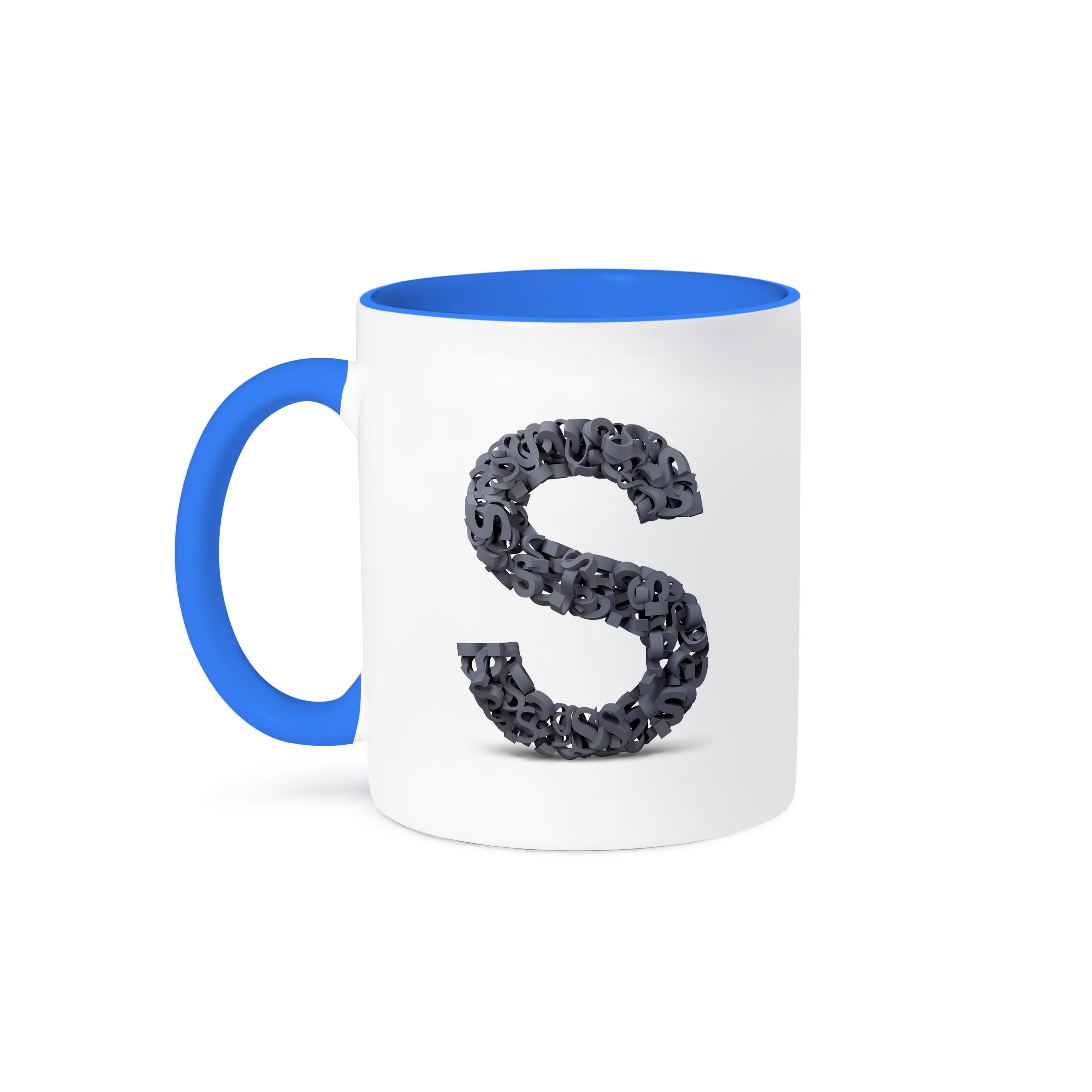 3dRose, Monogram Letter S made out of many Ss, Mug - Bild 50 von 99