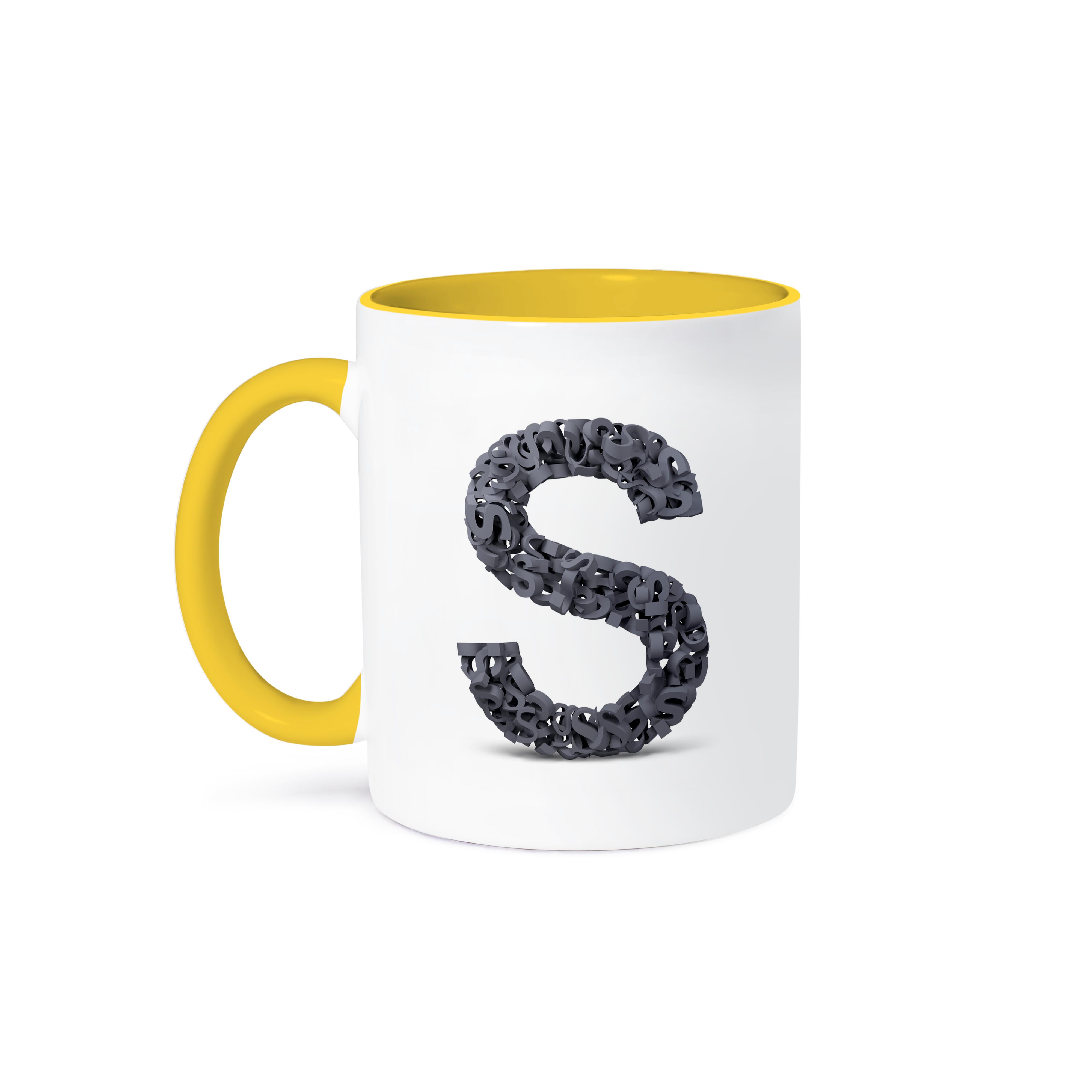 3dRose, Monogram Letter S made out of many Ss, Mug - Bild 36 von 99