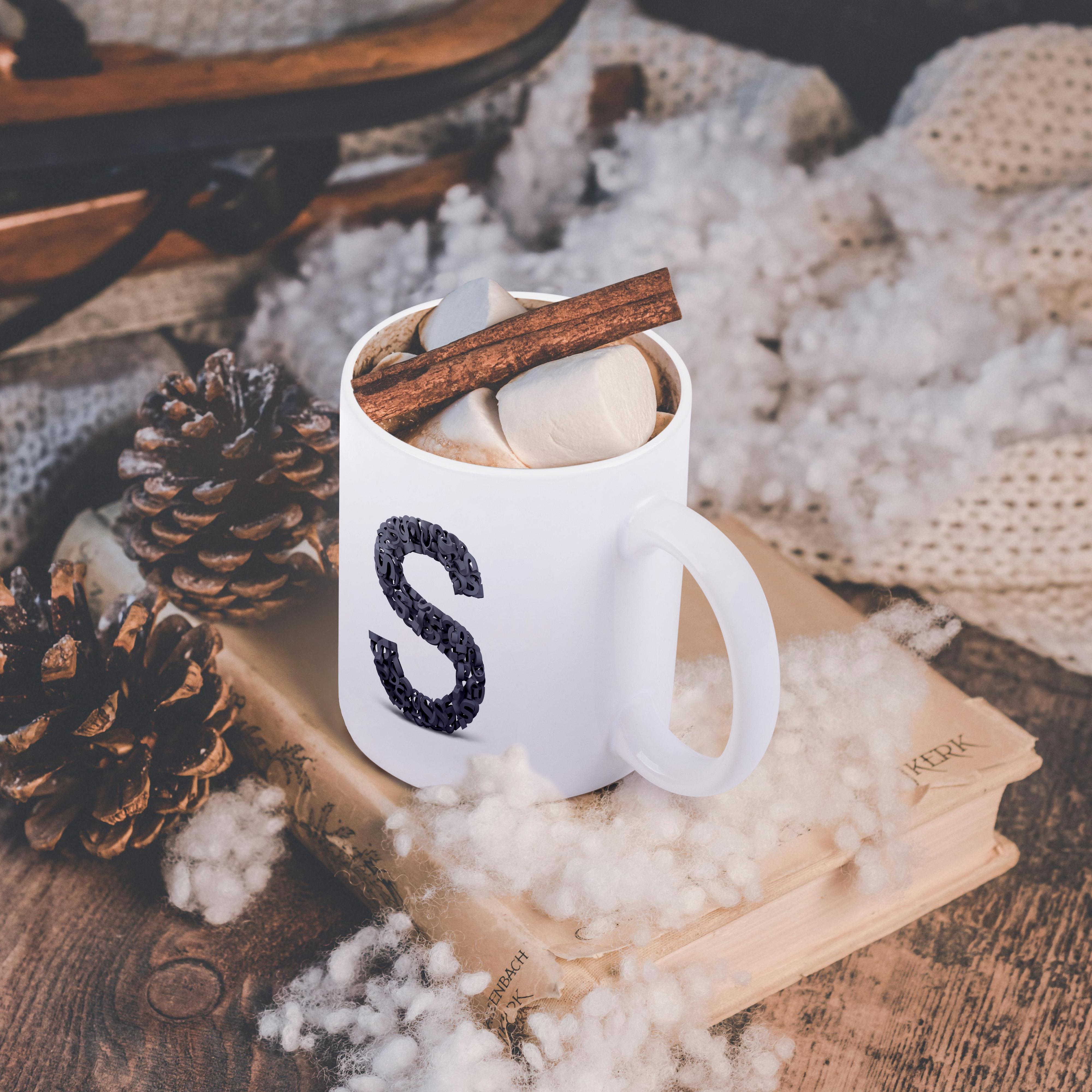3dRose, Monogram Letter S made out of many Ss, Mug - Bild 33 von 99