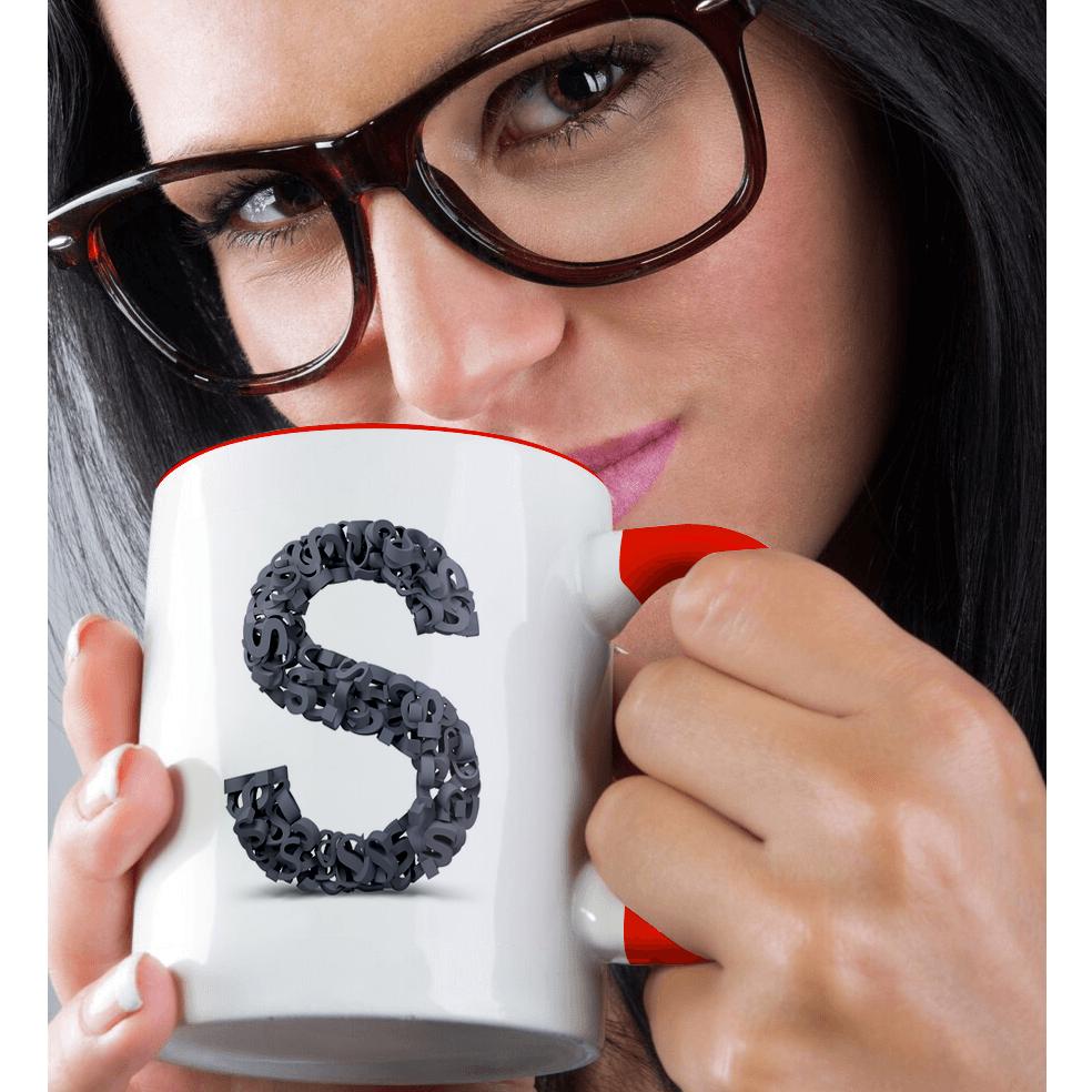 3dRose, Monogram Letter S made out of many Ss, Mug - Bild 9 von 99