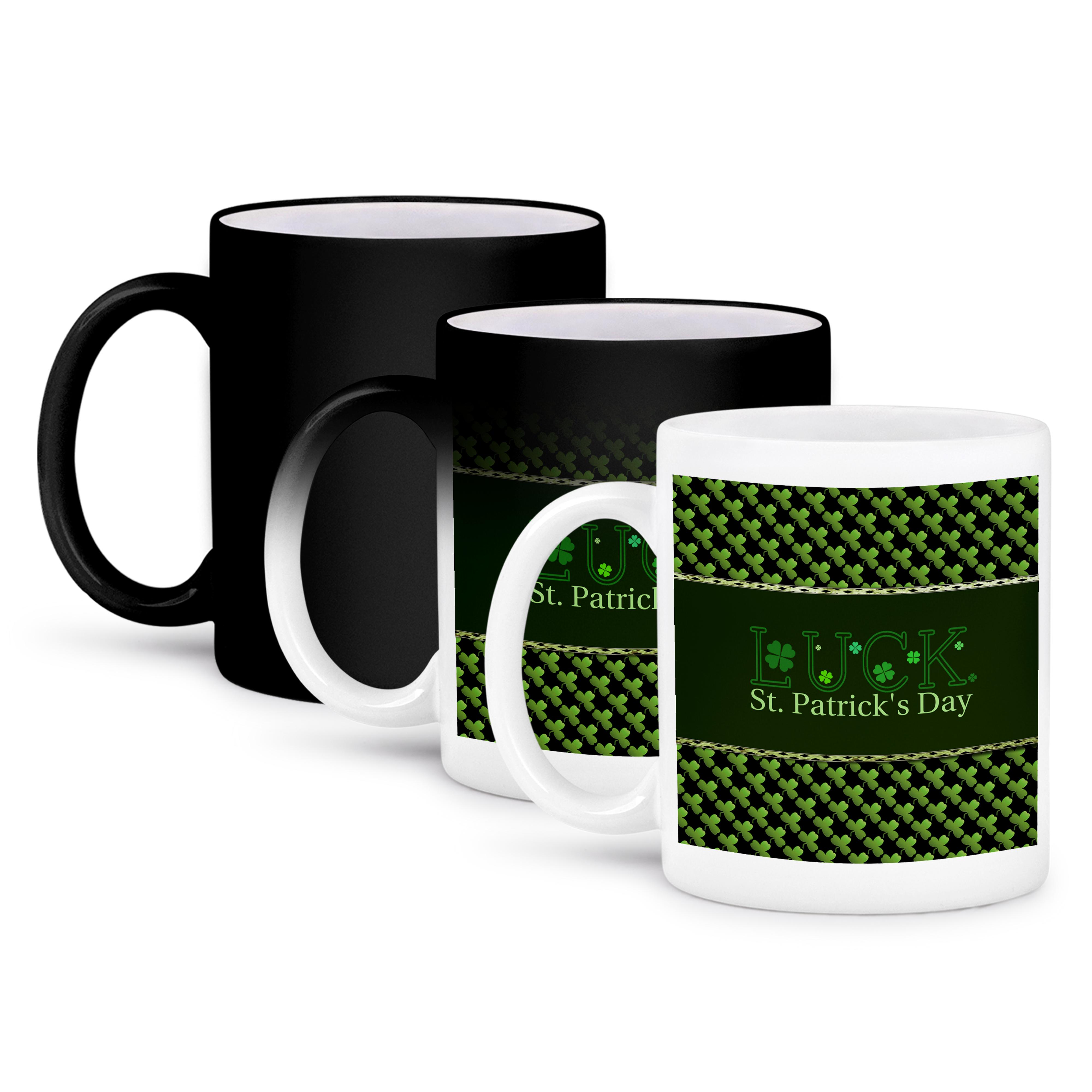 3dRose, Luck St. Patrick Day, Shamrocks, Green and Black, Mug - Imagen 57 de 99