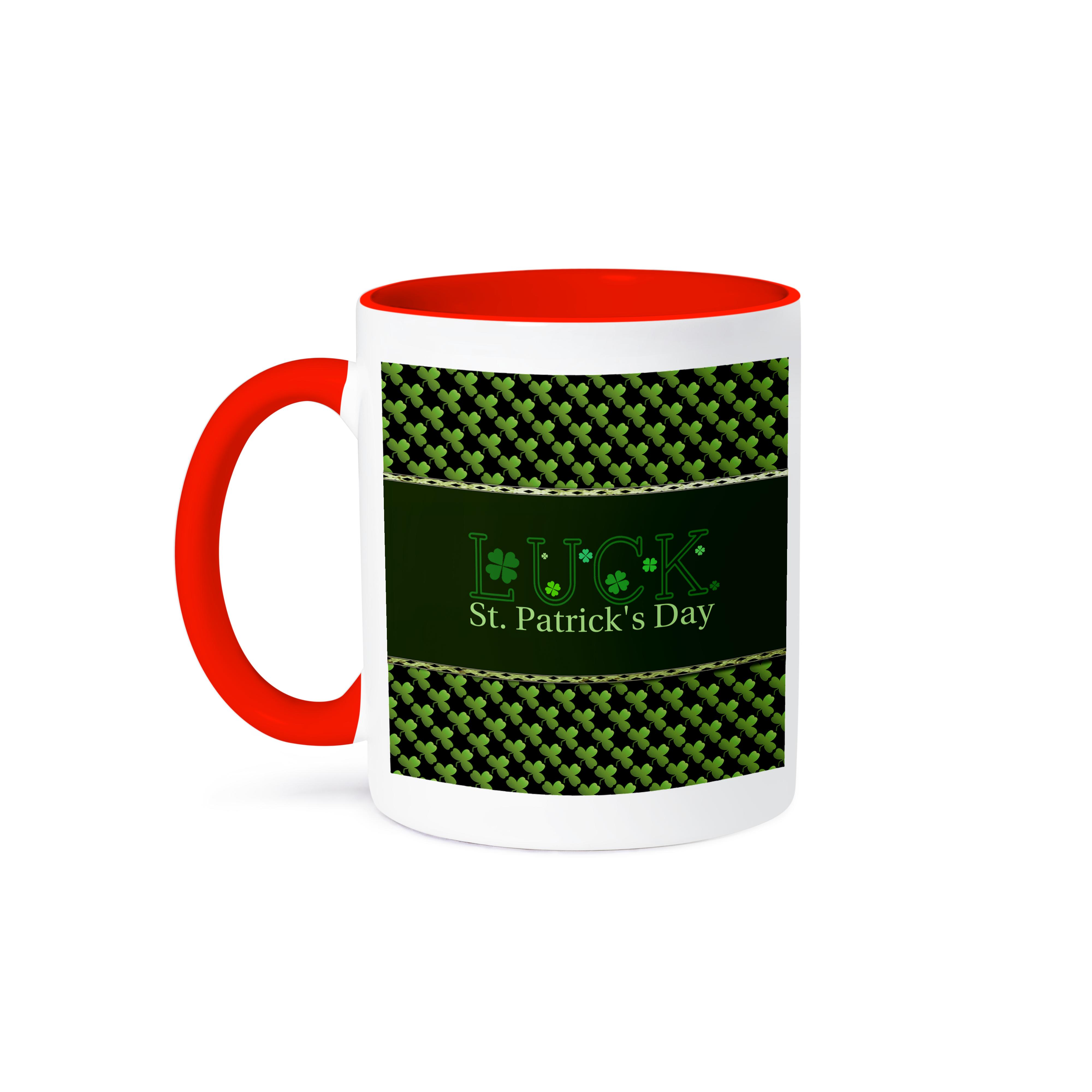 3dRose, Luck St. Patrick Day, Shamrocks, Green and Black, Mug - Imagen 8 de 99