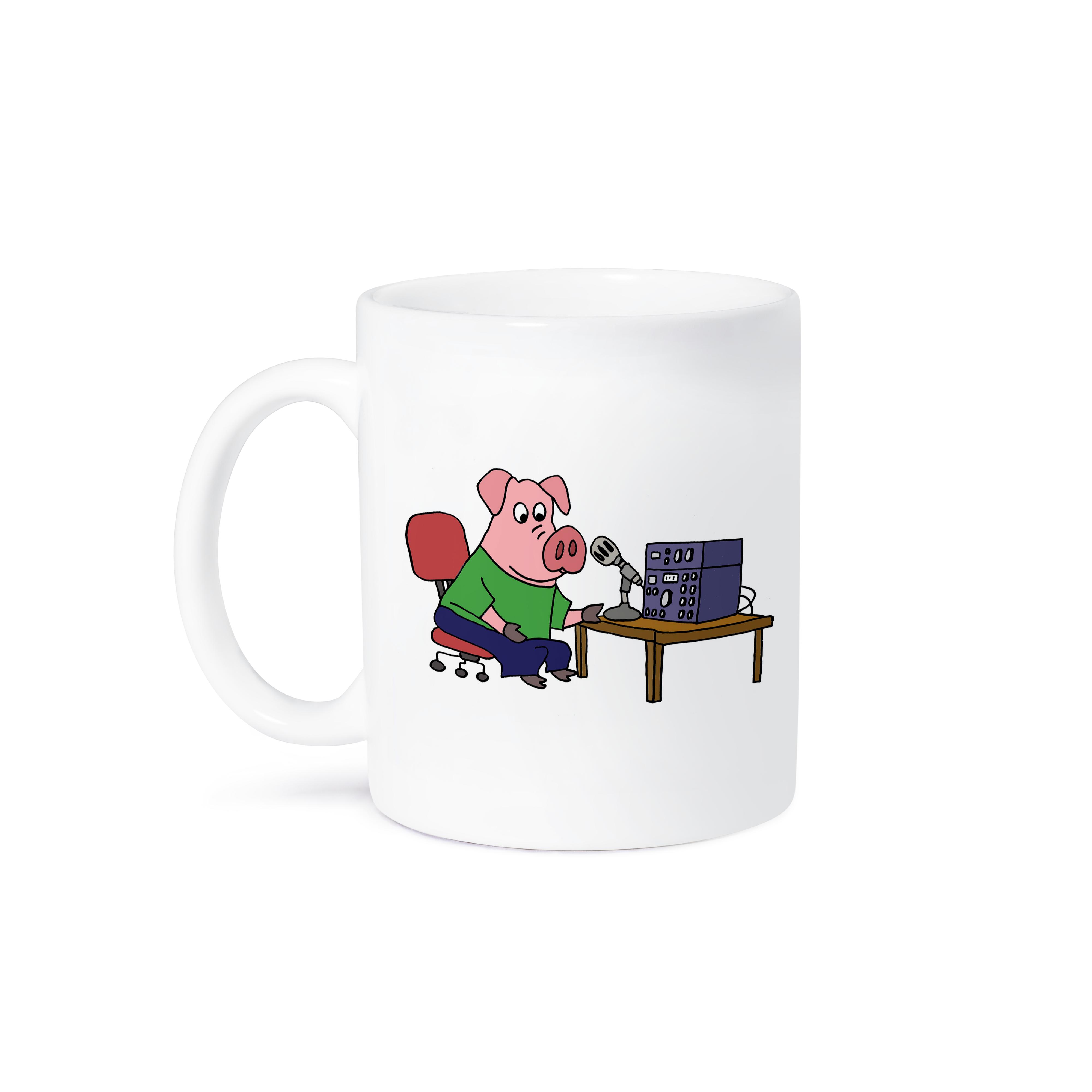 3dRose, Funny Pink Pig using HAM Radio Cartoon, Mug - Picture 29 of 99