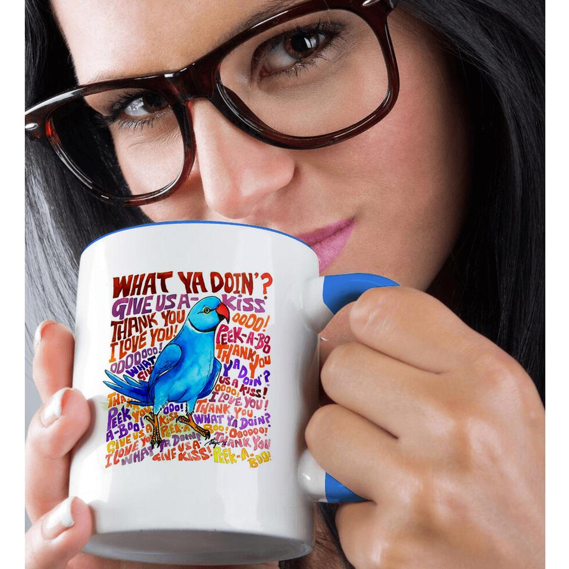 3dRose, What cha doin Indian Ringneck Sayings, Mug - Bild 51 von 99