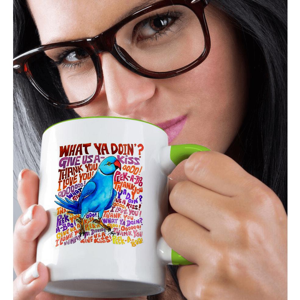 3dRose, What cha doin Indian Ringneck Sayings, Mug - Bild 80 von 99