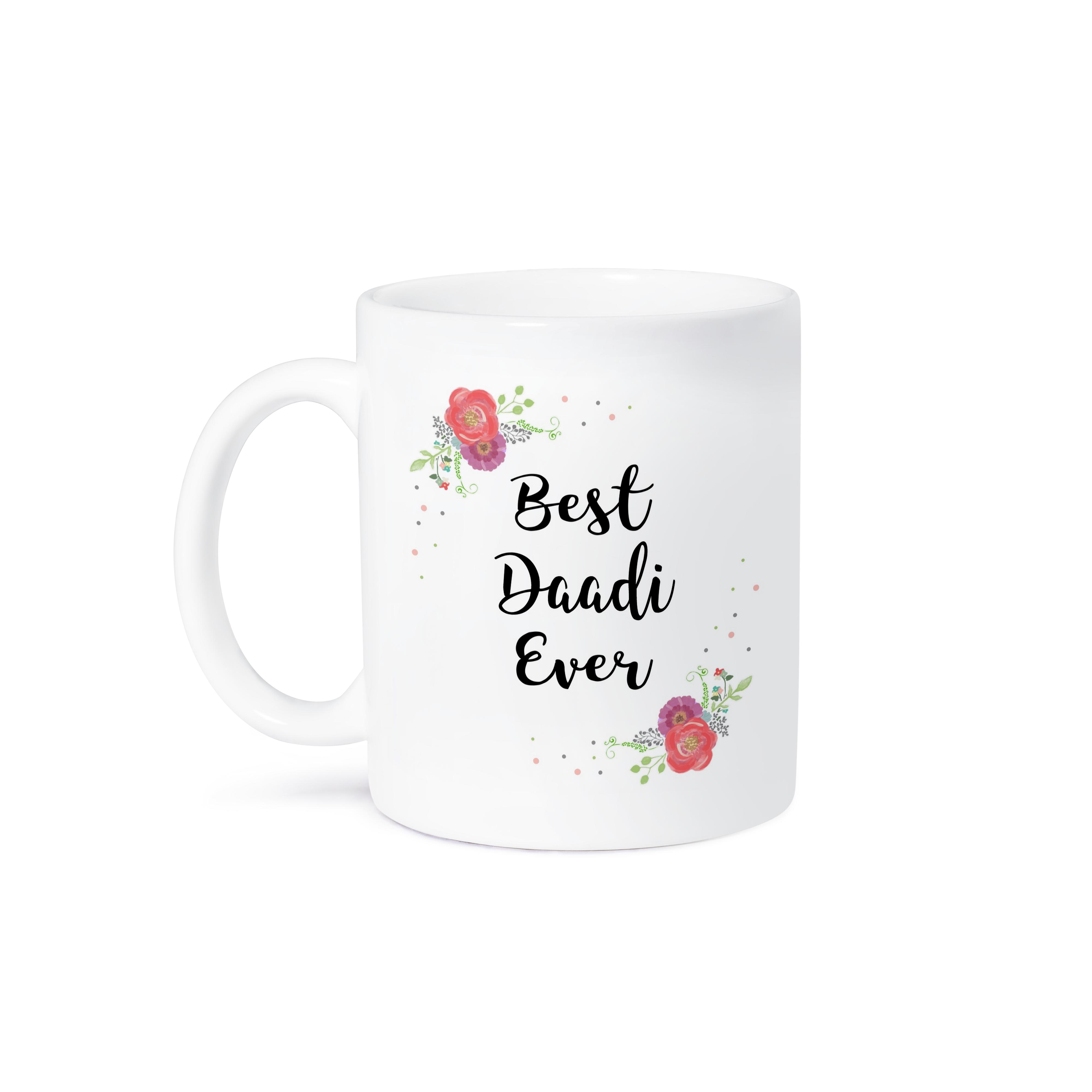 3dRose, Floral Best Daadi Ever pretty watercolor pink flowers Grandma love, Mug - Imagen 29 de 99